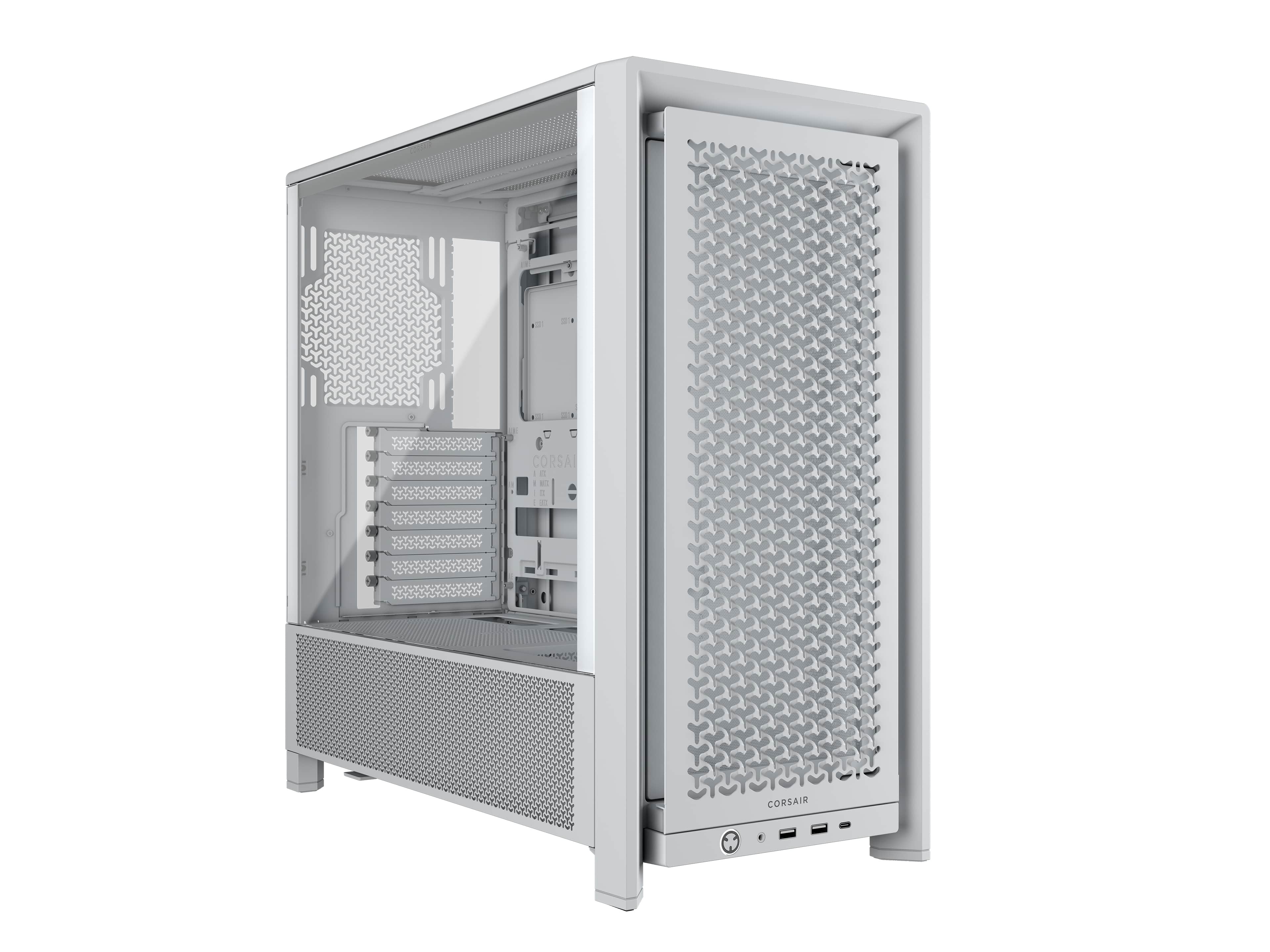 CORSAIR FRAME 4000D Modular Mid-Tower PC Case, White