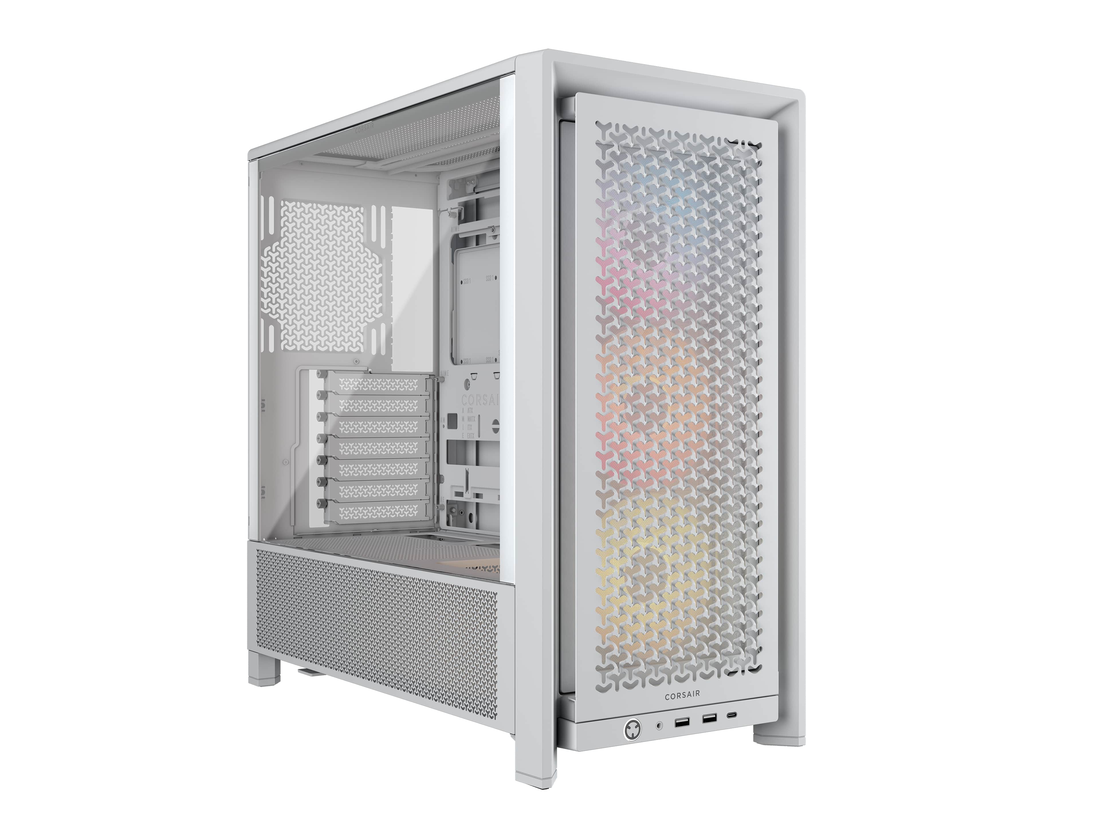 CORSAIR FRAME 4000D RS ARGB Modular Mid-Tower PC Case, White