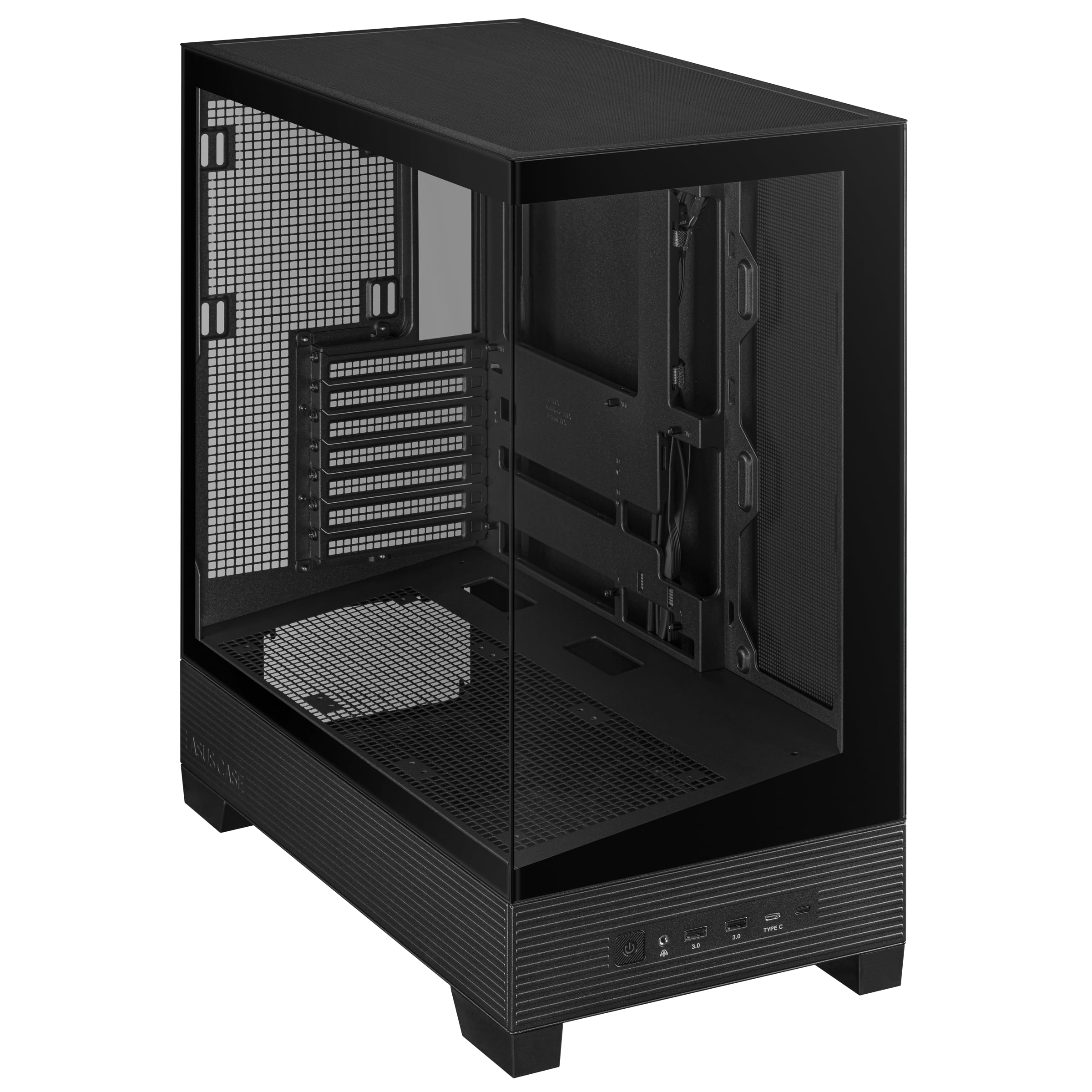 ASUS A31 ATX Mid-Tower Gaming Case, Dual-sided tempered glass Black