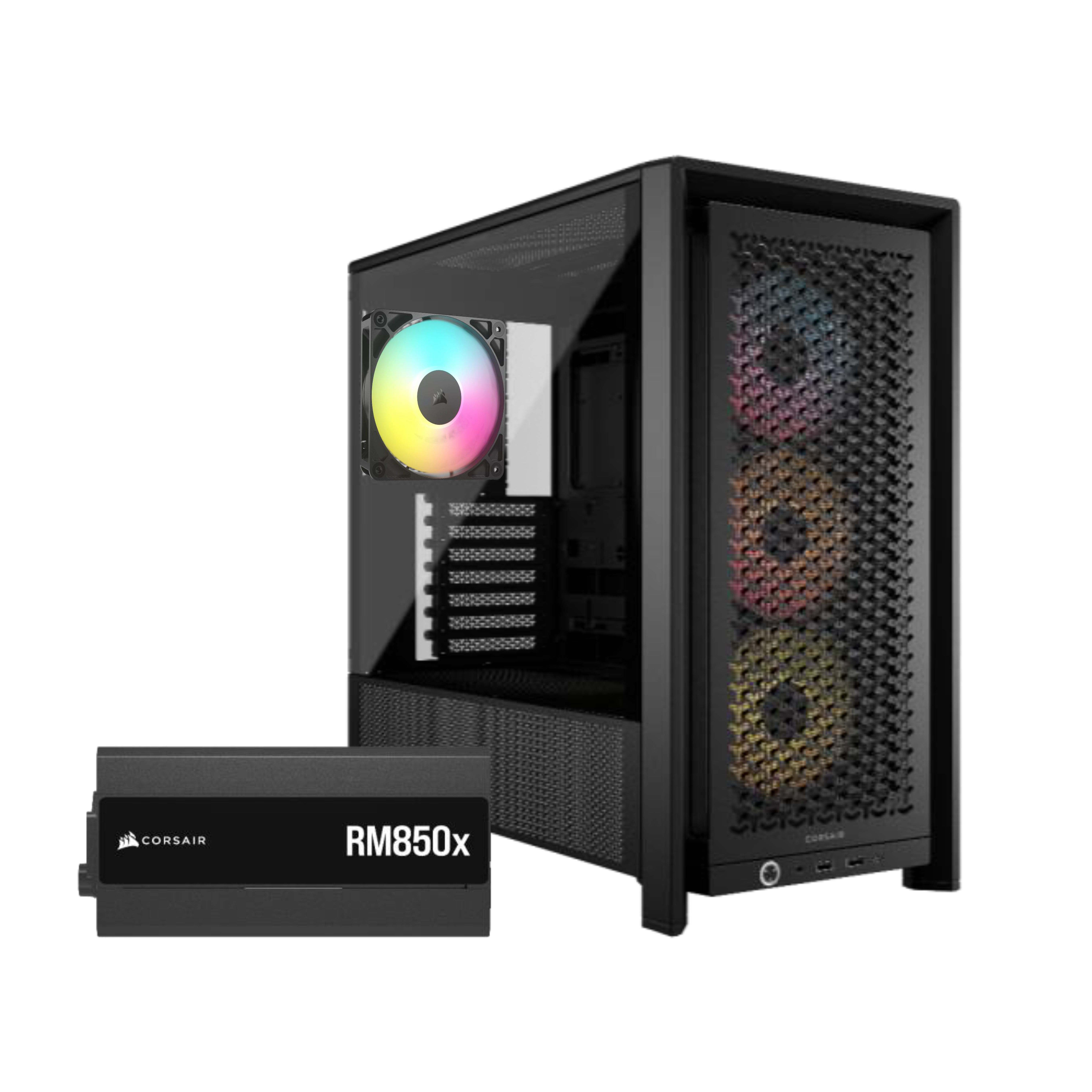 CORSAIR FRAME 4000D RS ARGB + RS120 ARGB Fan + RM850x PSU