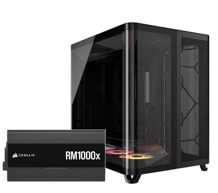 CORSAIR AIR 5400 RS-R ARGB Case + RM1000x PSU