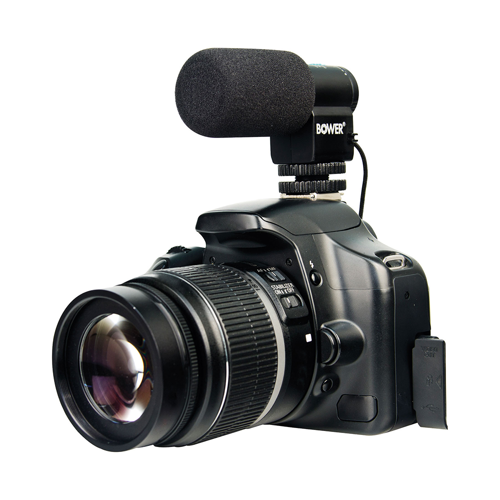 Microphone à condensateur électret BOWER pour DSLR