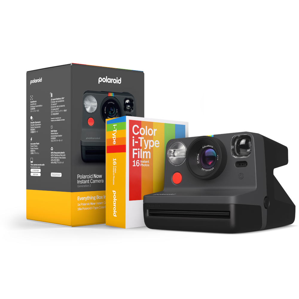 Polaroid Now 2nd Gen Everything Box (Black) | Generation 2 i-Type Inst(Open Box)
