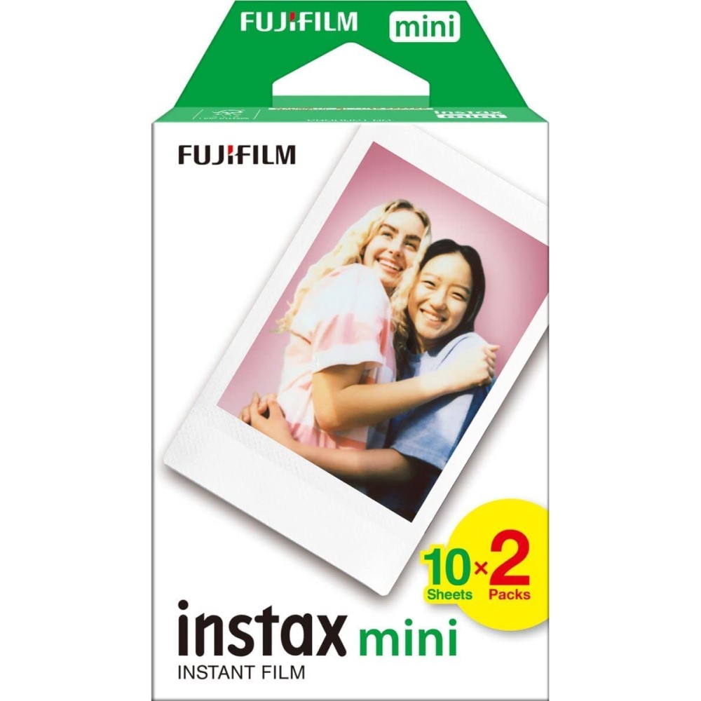 FUJIFILM Instax Mini Instant Film - Twin Pack 20 Exposures (White)