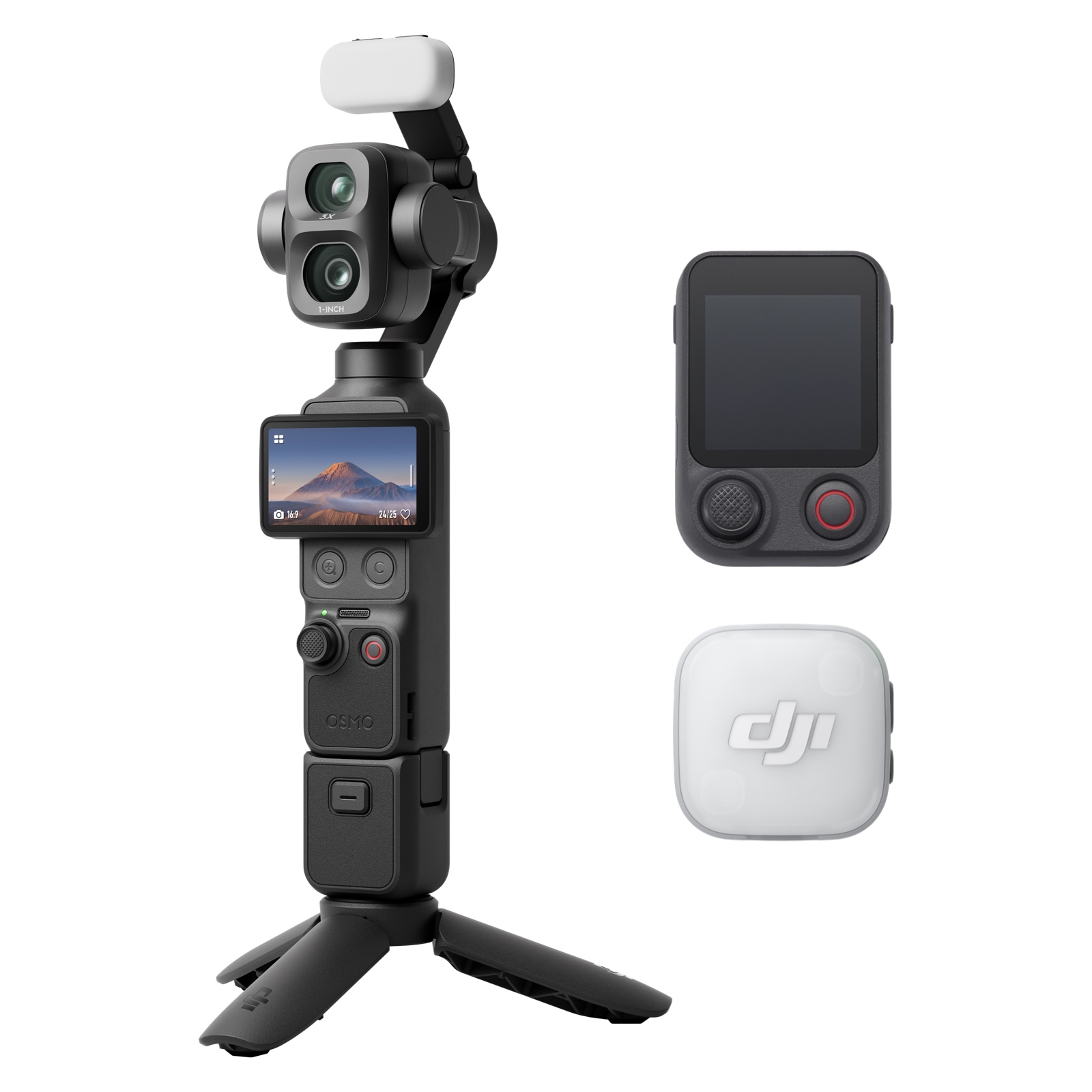 DJI Osmo Pocket 4P, VlogCombo, 3-Axis Stabilized 4K Handheld Came