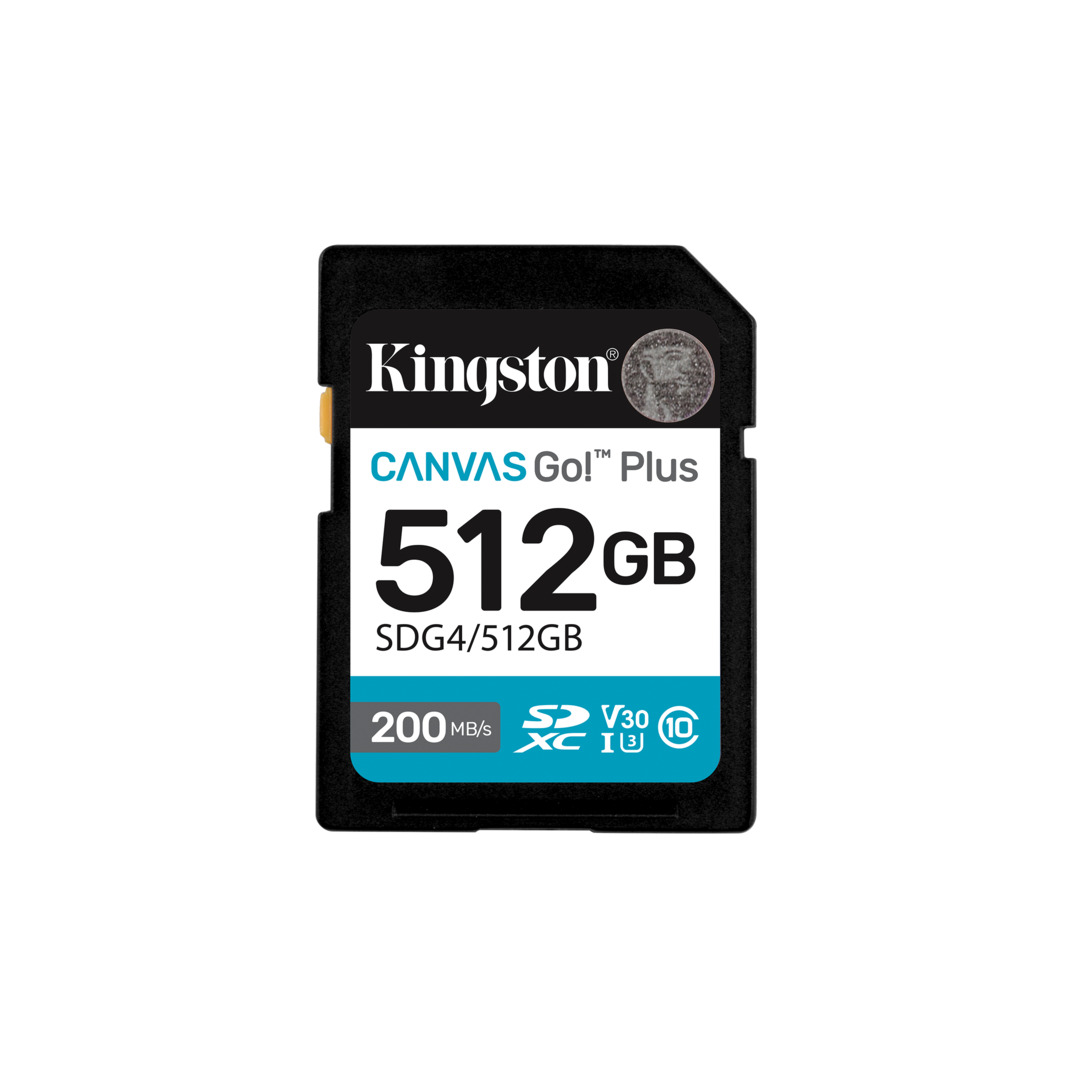 Kingston Canvas Go Plus G4 512GB SDXC UHS-I U3 V30 C10 - SD Card