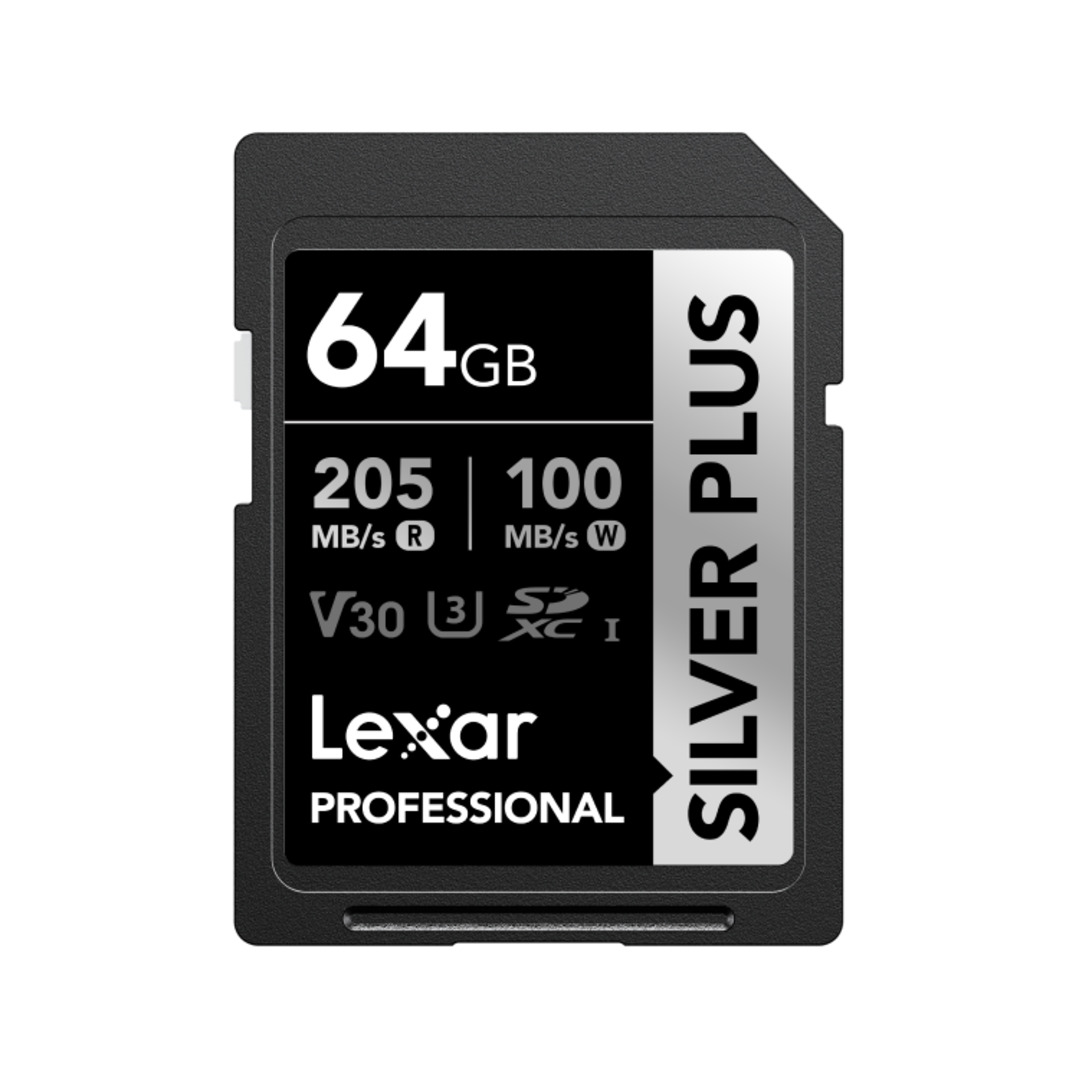 Lexar Professional SILVER PLUS 64GB SDXC UHS-I U3 V30 C10