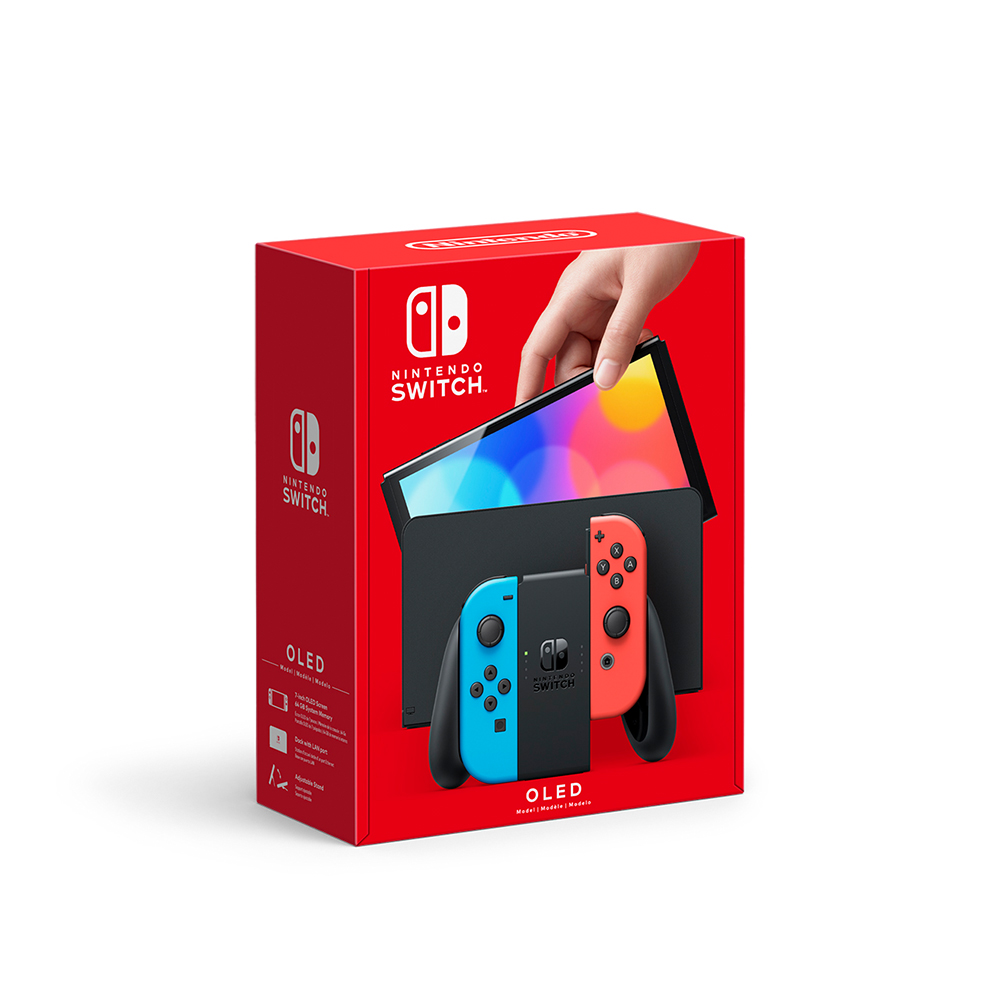 Nintendo Switch (OLED Model) Console - Red/Blue