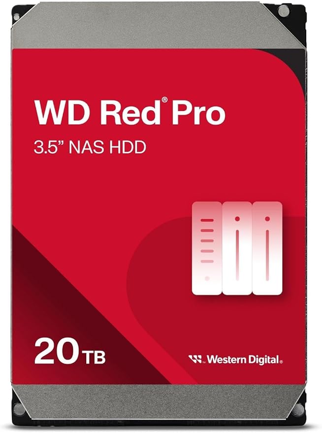 WESTERN DIGITAL Red Pro 20TB Desktop Internal Hard Drives