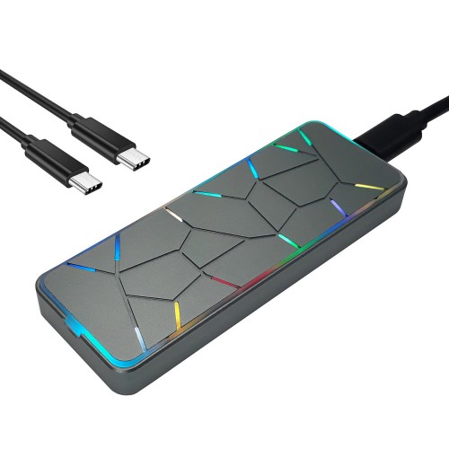 iCAN - Boîtier portatif pour disque électronique NVME M.2 RVB