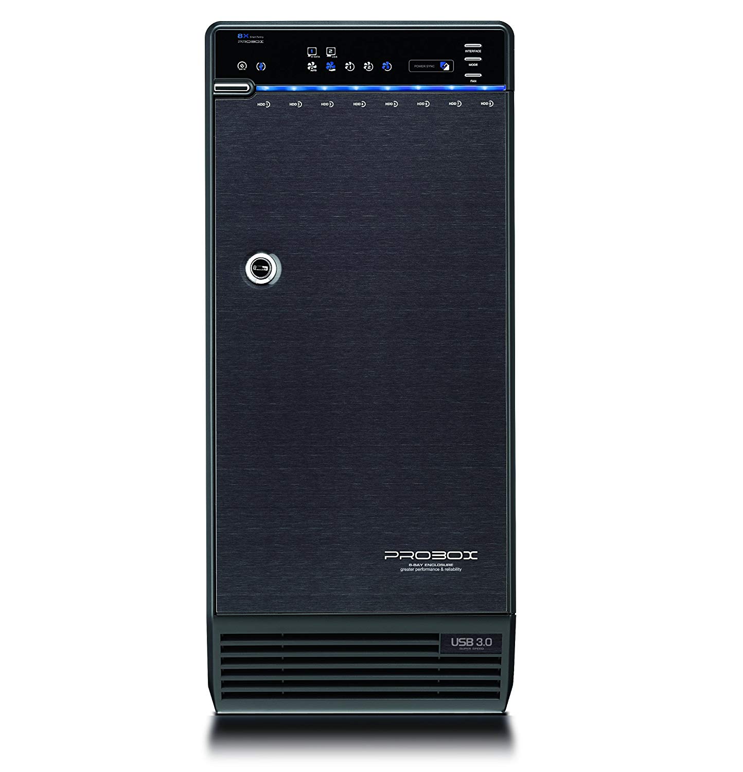 Mediasonic (H82-SU3S2) ProBox 8 Bay 3.5 Sata, USB 3.0 & eSata Hard Drive Enclosure
