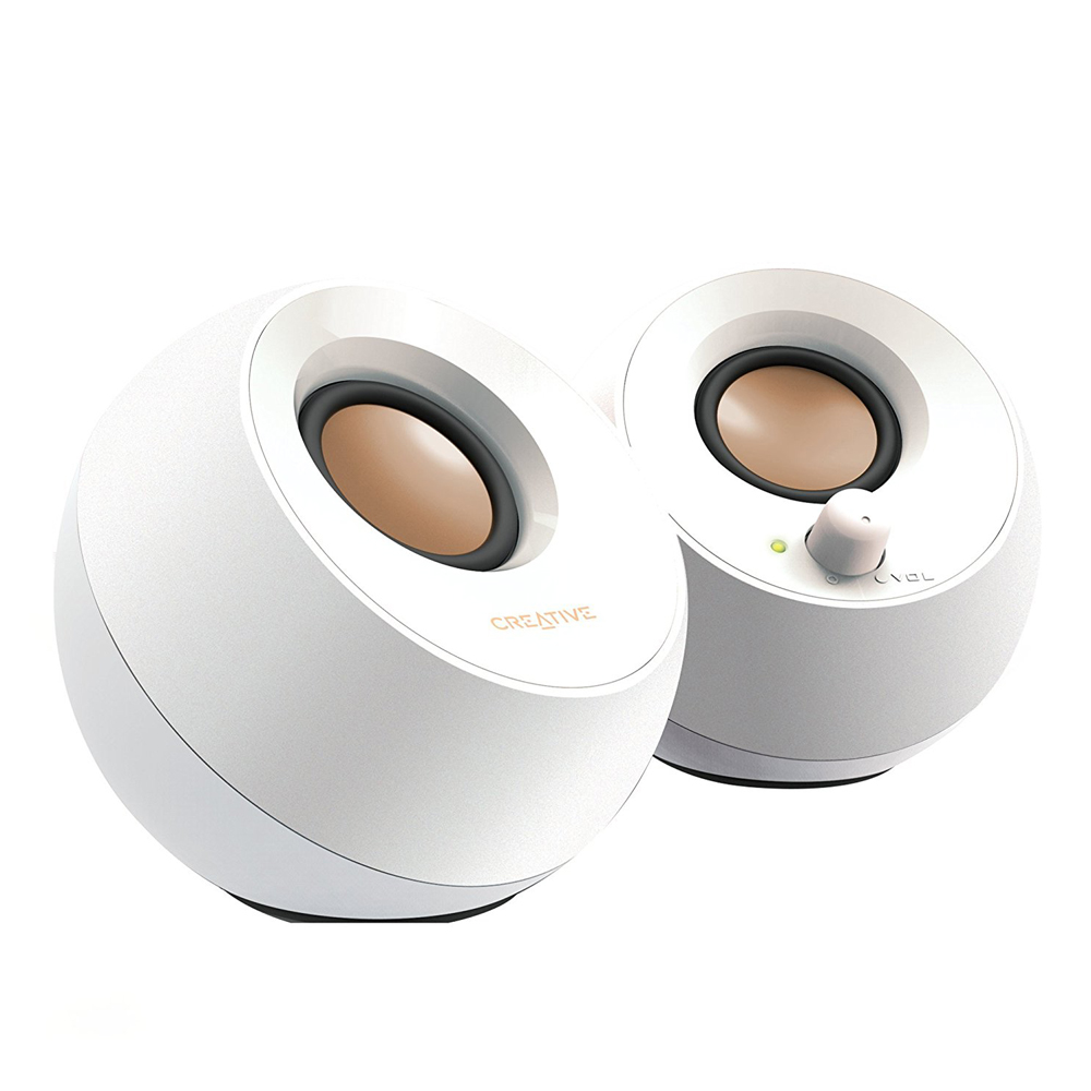CREATIVE Pebble 2.0 USB Desktop Speakers, White(Open Box)