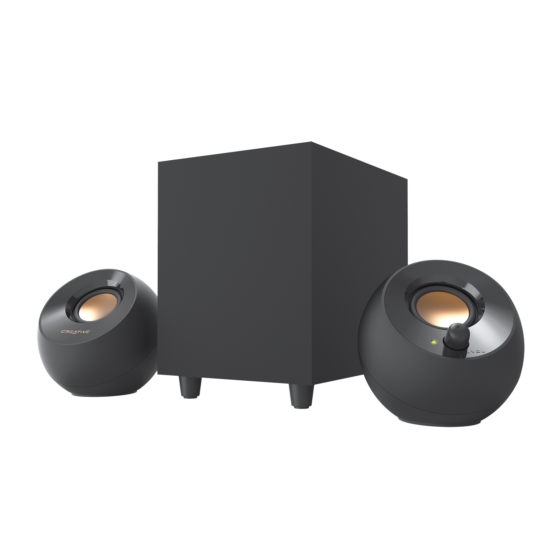 CREATIVE Pebble Plus 2.1 Speaker, Black