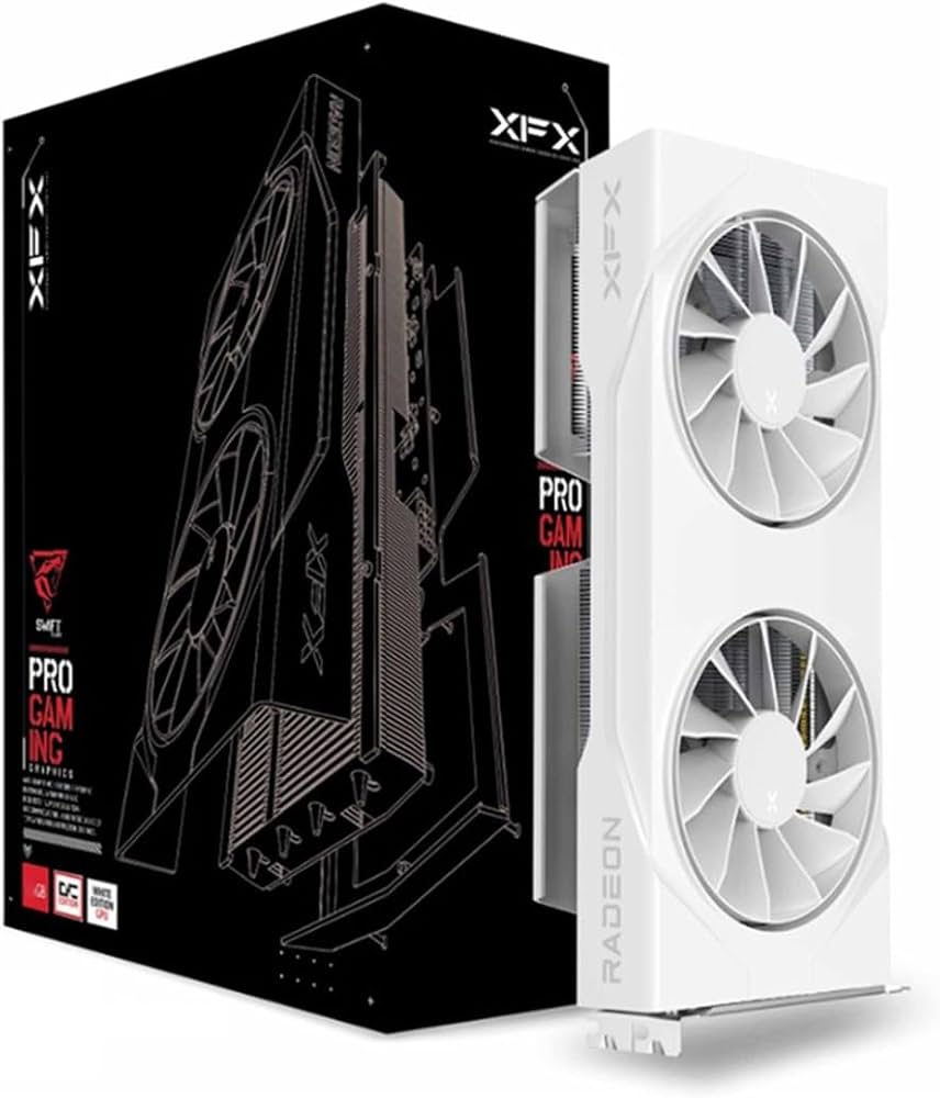 XFX Swift AMD Radeon RX 9060 XT OCÉdition Gaming Blanche 16 Go