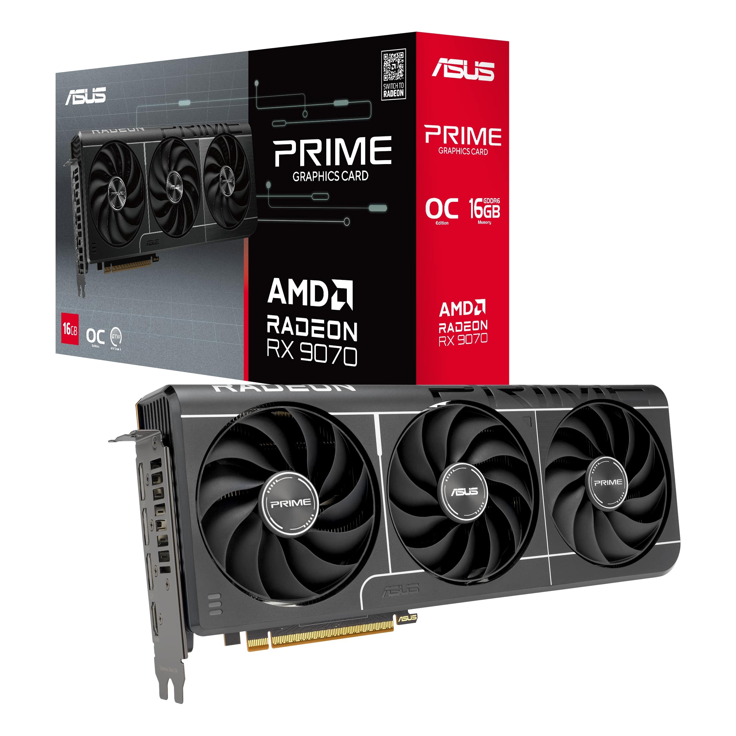 ASUS Prime Radeon RX 9070 OC Edition Graphics Card
