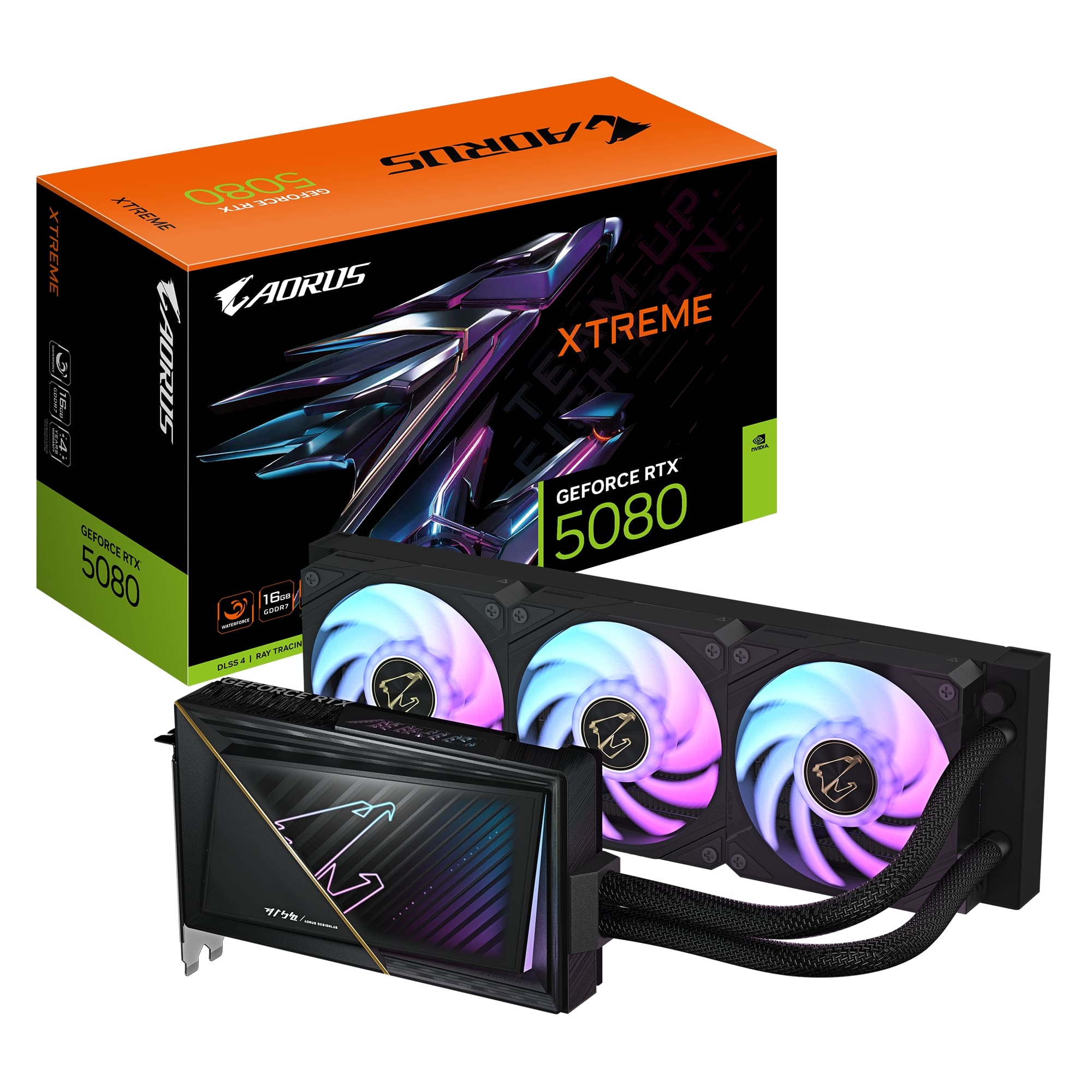 GIGABYTE AORUS GeForce RTX 5080 XTREME WATERFORCE AIO Cooling(Open Box)