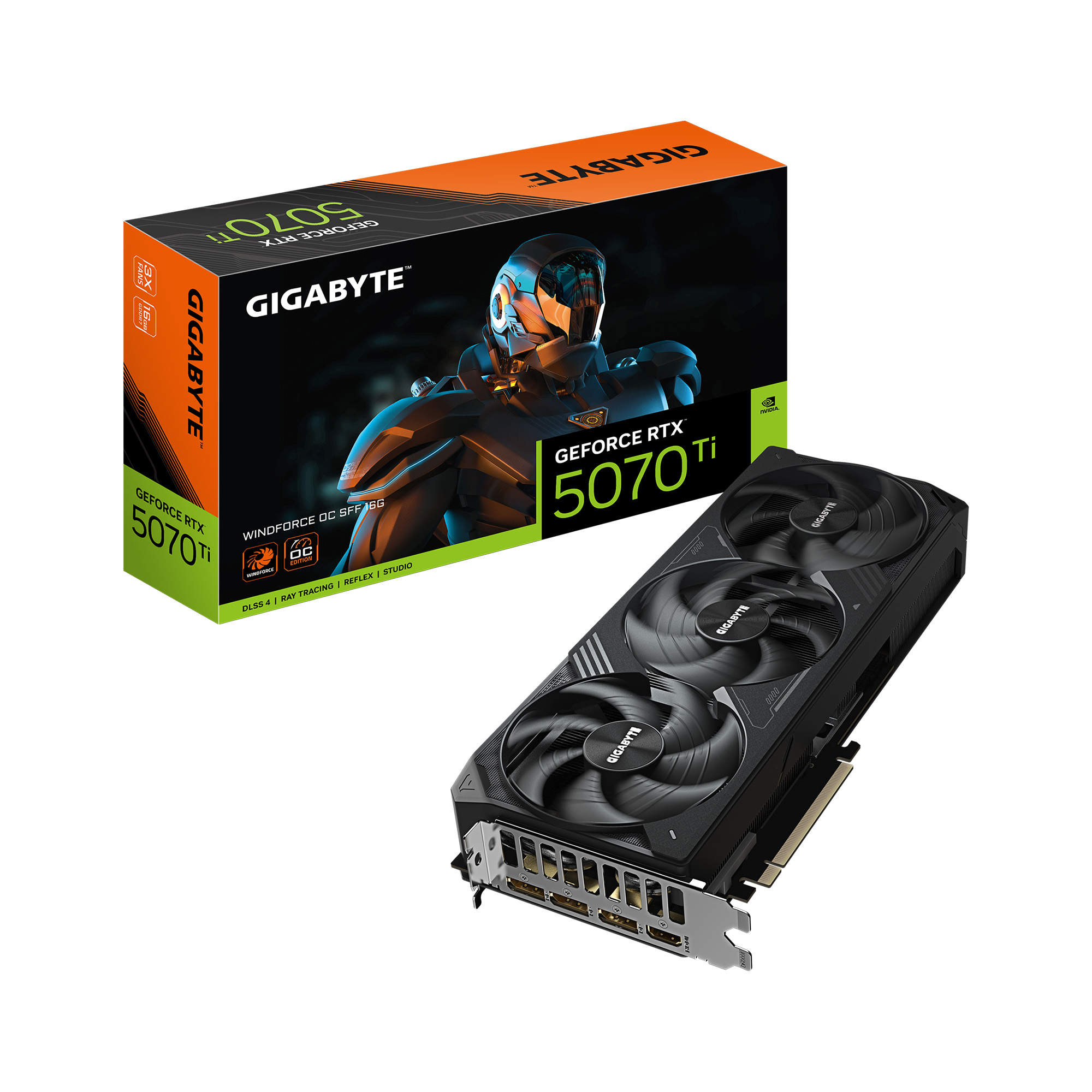 Carte graphique GIGABYTE GeForce RTX 5070 Ti WINDFORCE OC SFF 16G