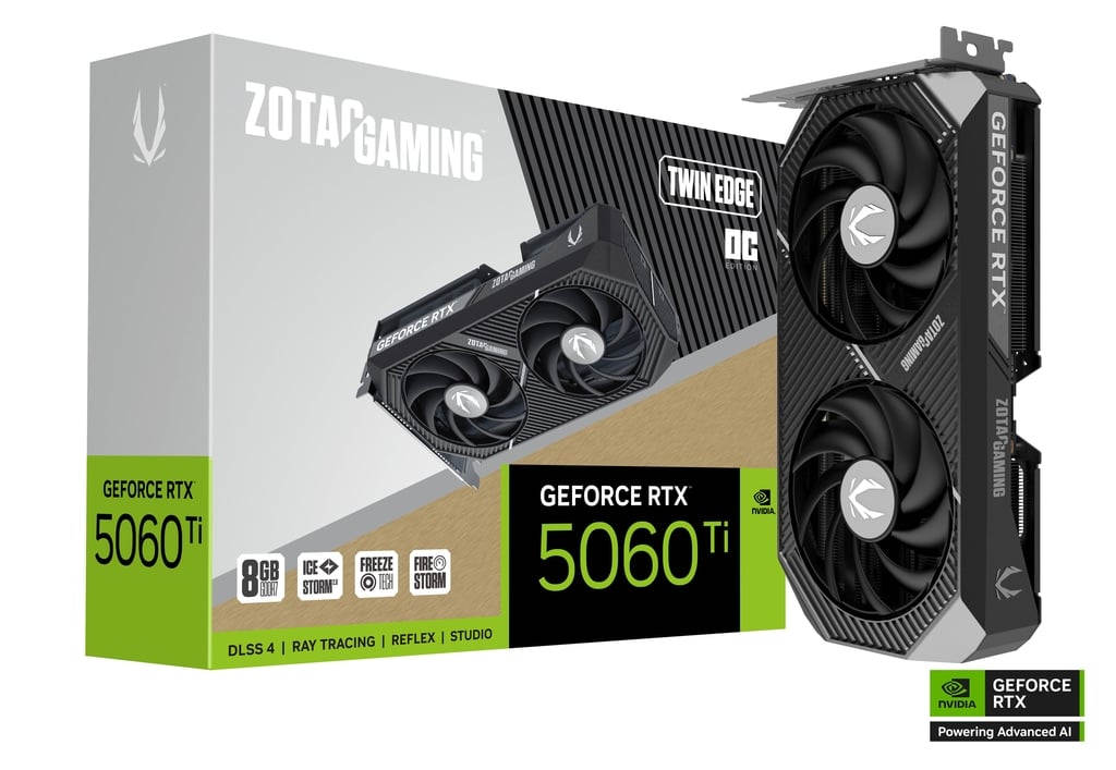 ZOTAC GAMING GeForce RTX 5060 Ti 8GB Twin Edge OC DLSS 4 GDDR7