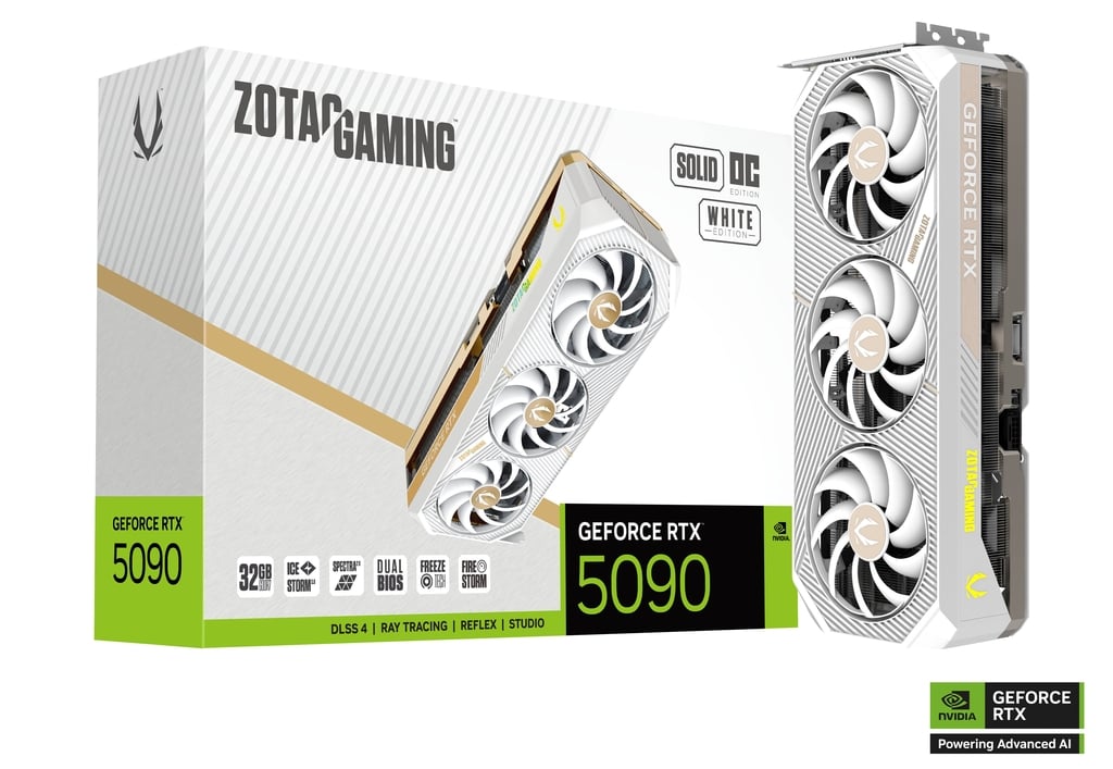 ZOTAC GAMING GeForce RTX 5090 SOLID OC Édition BlancheCarte graphique