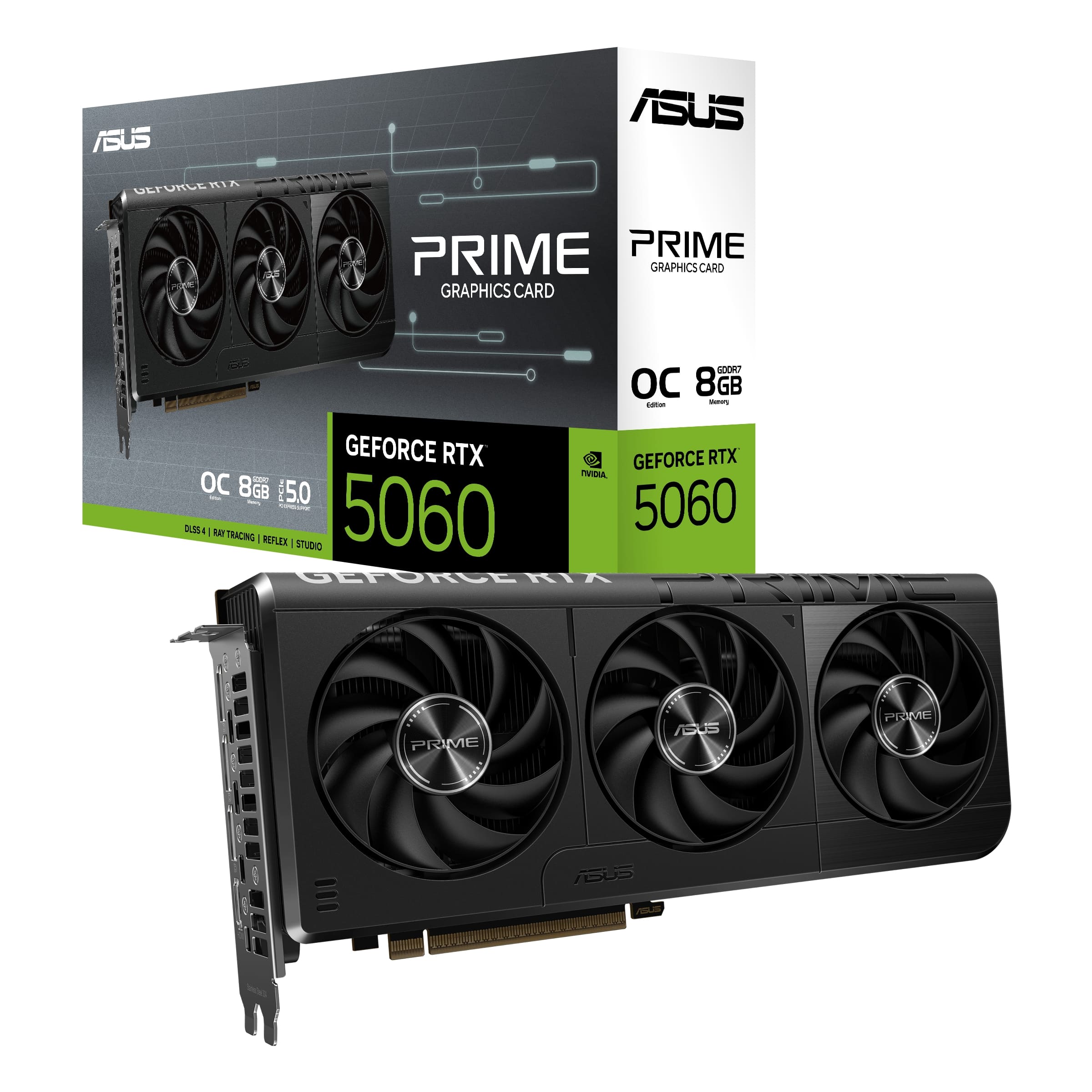 ASUS PRIME-RTX5060-O8G GDDR7 Trois ventilateurs