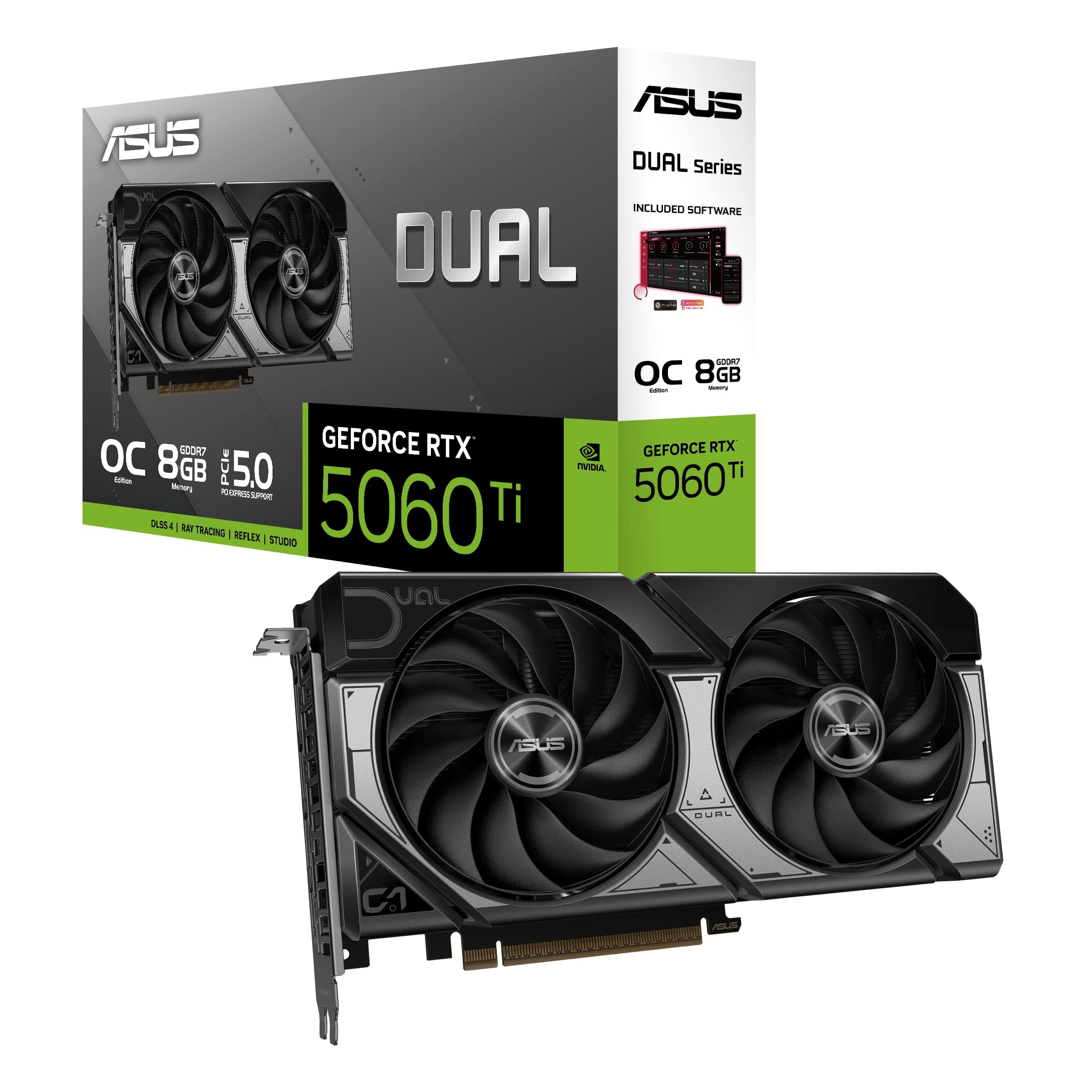 ASUS Dual GeForce RTX 5060 Ti 8 Go GDDR7 Édition OC