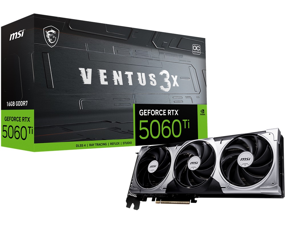 MSI GeForce RTX 5060 Ti 16G VENTUS 3X OC, GDDR7 16GB