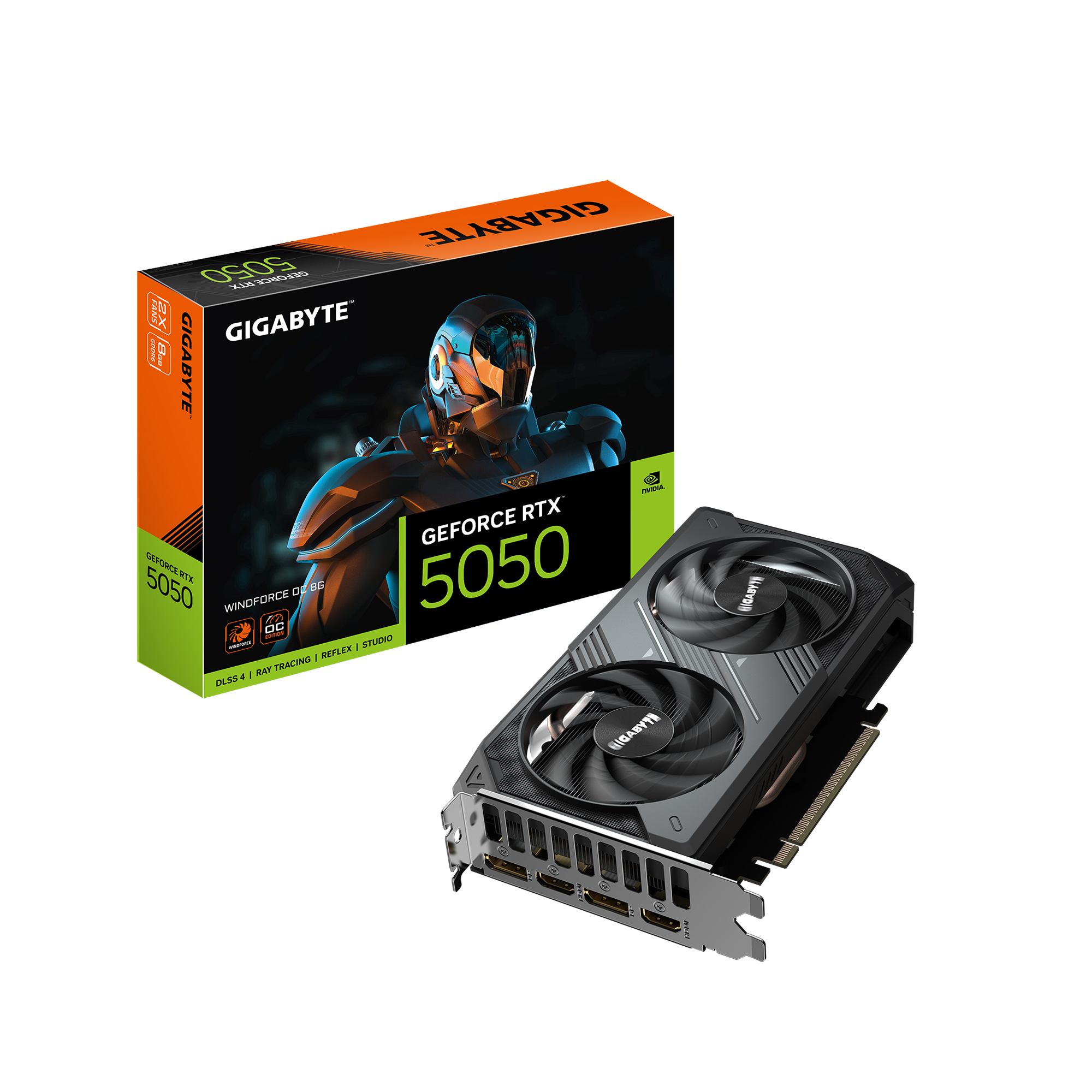 GIGABYTE GeForce RTX 5050 WINDFORCE OC 8G, 8 Go GDDR6 128 bits