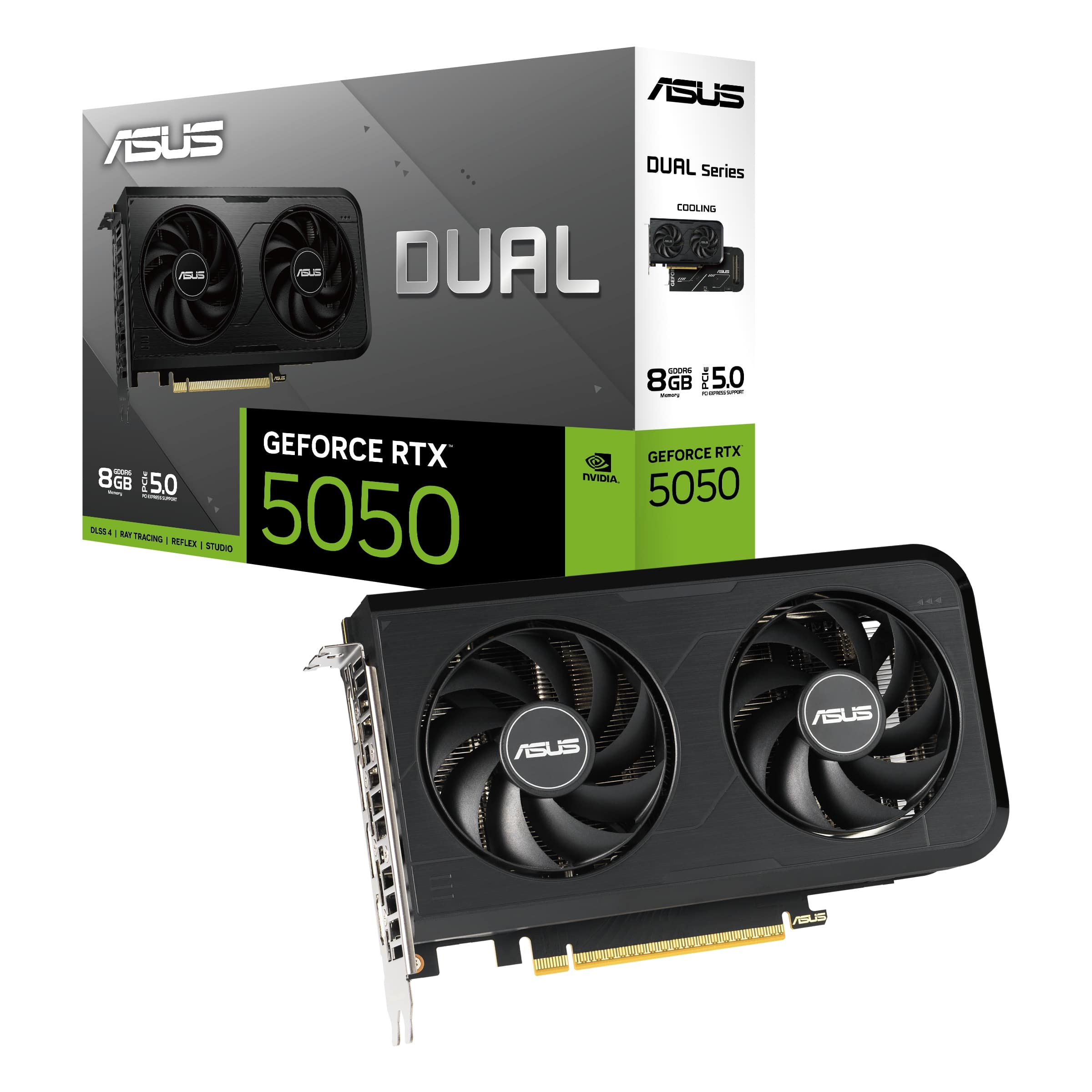 ASUS Dual GeForce RTX 5050 8GB GDDR6 DUAL-RTX5050-8G Black