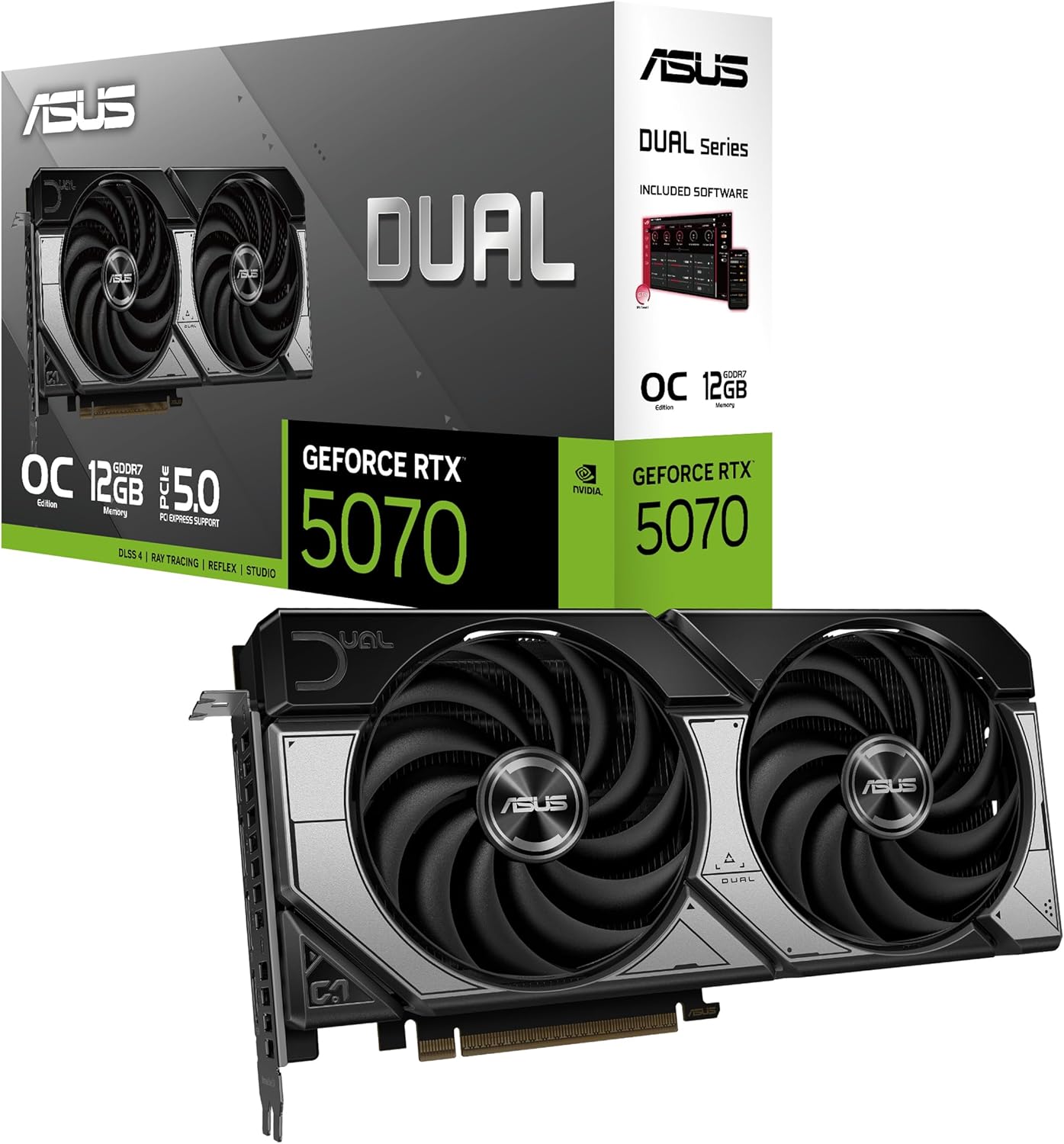 ASUS Dual GeForce RTX 5070 12GB GDDR7 Deux ventilateurs(Open Box)