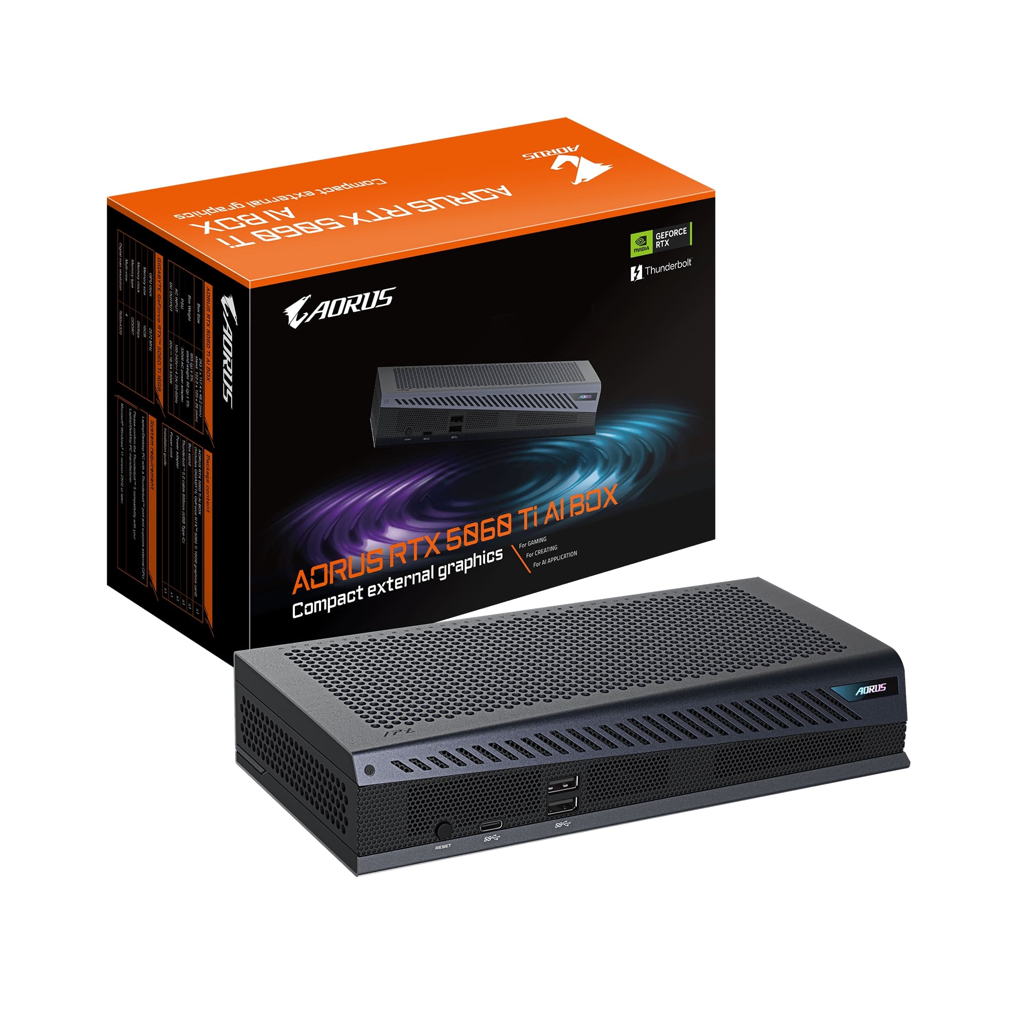 GIGABYTE AORUS RTX 5060 Ti AI BOX 16G Graphics Card,
