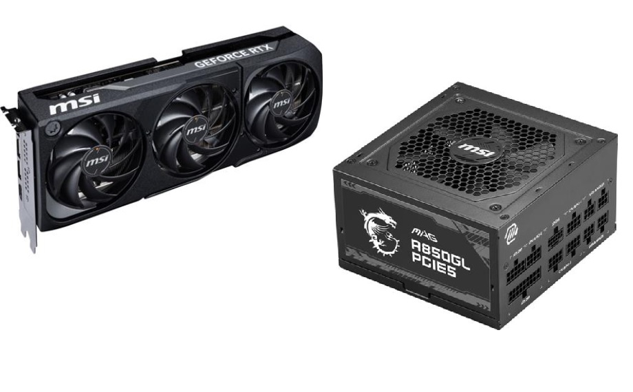 MSI Carte graphique GeForce RTX 5070 TI 16G SHADOW 3X OC + Bloc d'alimentation MAG A850GL