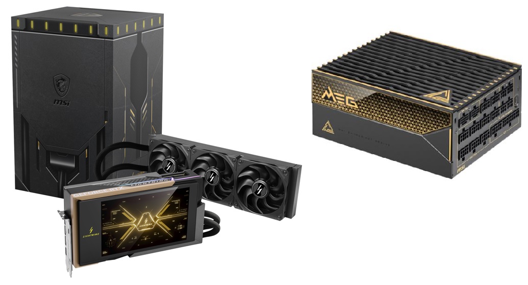 MSI GeForce RTX 5090 32G LIGHTNING Z GPU + MSI MEG Ai1600T PCIE5 PSU