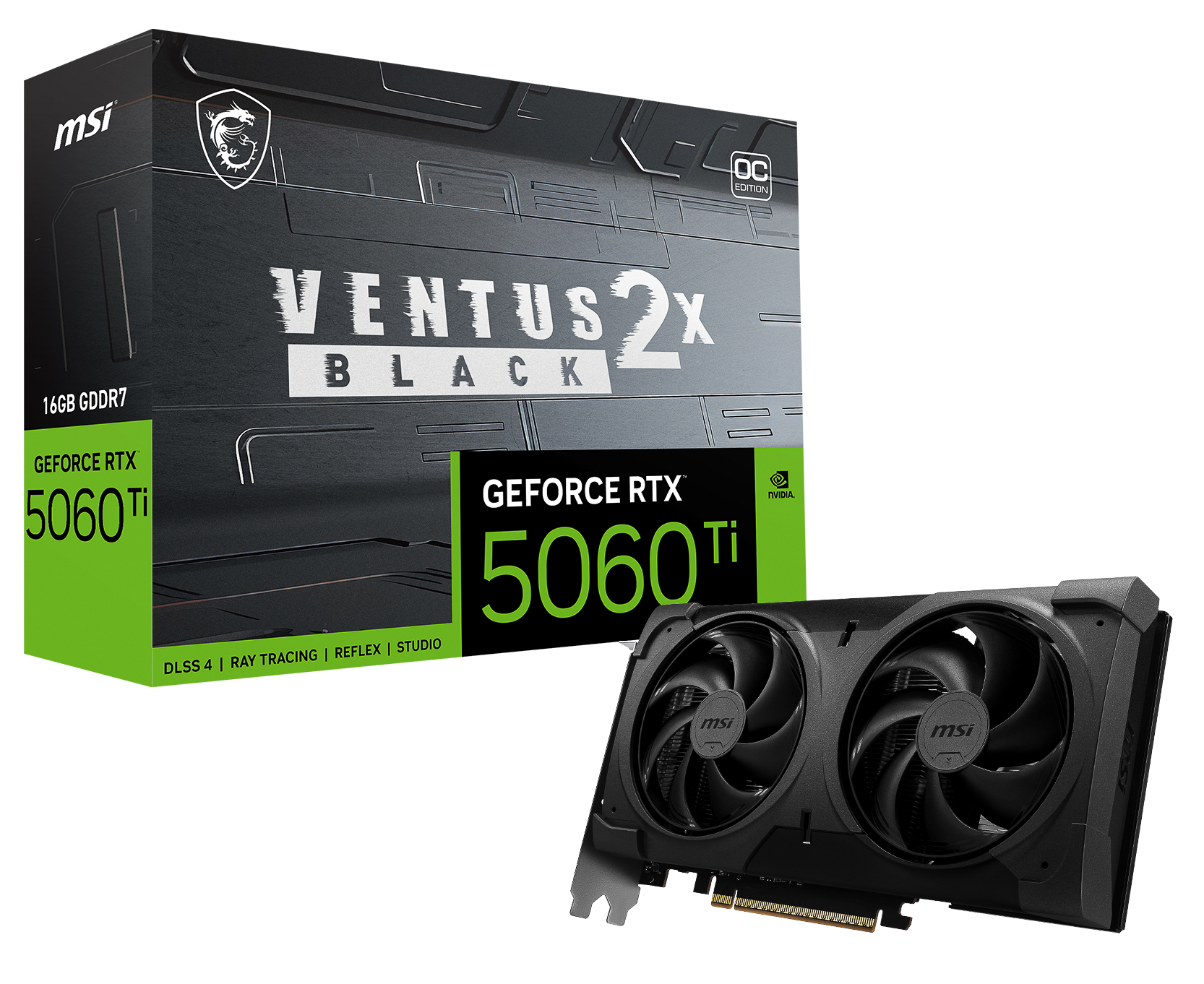 MSI GeForce RTX 5060 Ti 16G VENTUS 2X OC GDDR7 Triple Fans