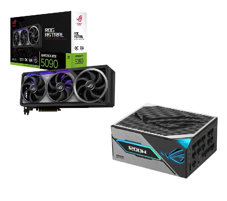 ASUS ROG Astral GeForce RTX 5090 32GB GPU + ROG Thor 1200W Platinum PSU