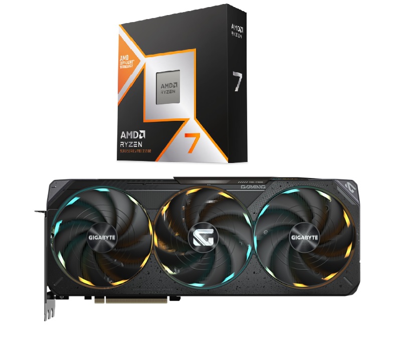 GIGABYTE GeForce RTX 5080 GAMING OC GPU + AMD Ryzen 7 9800X3D CPU