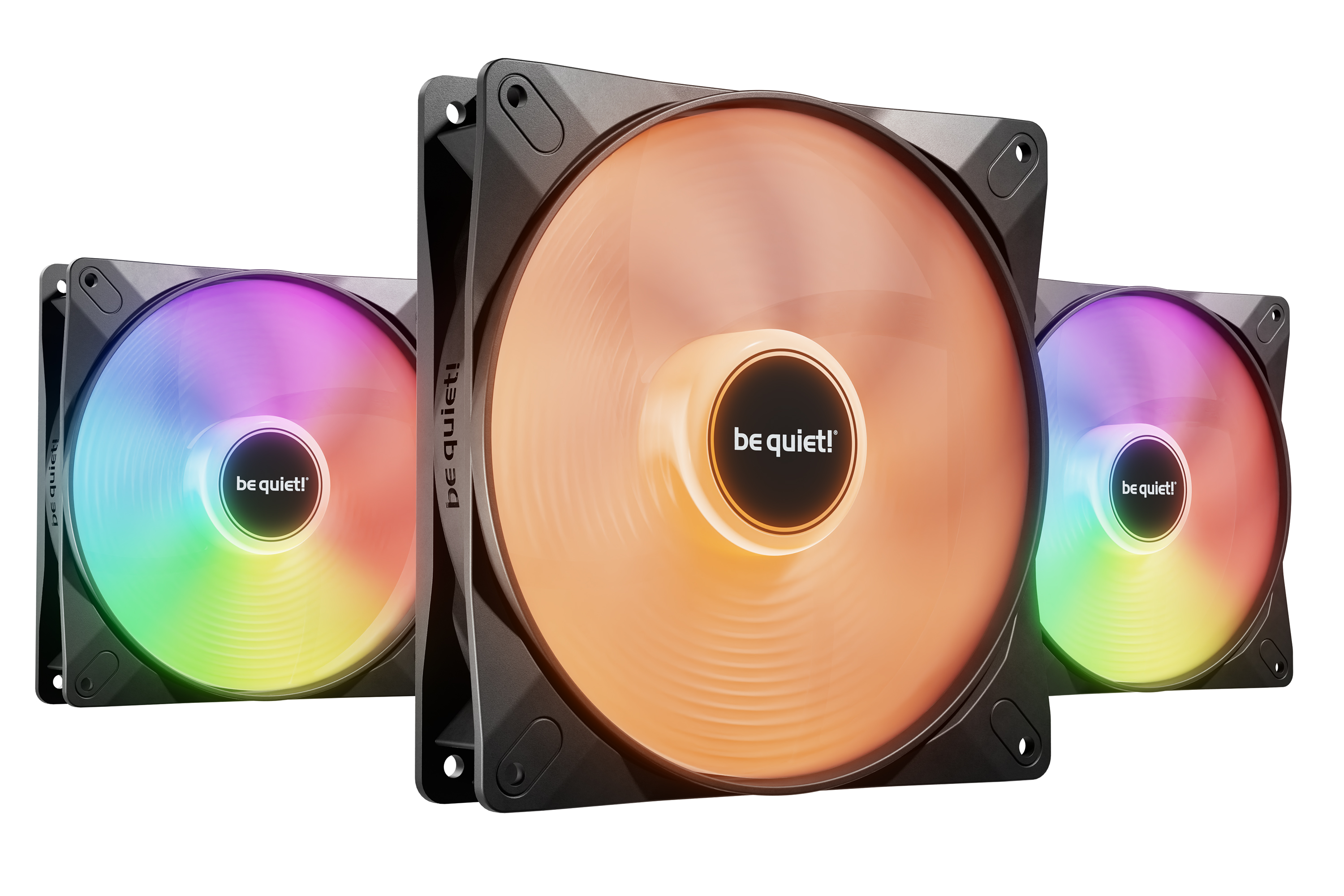 be quiet! Light Wings LX 140mm PWM High-speed ARGB Case Fan, Black, 3
