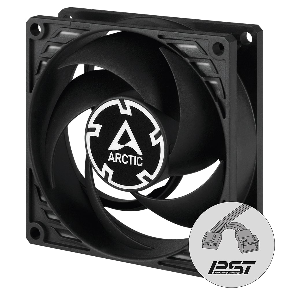 ARCTIC COOLING P8 P8 PWM PST Case Fan  Black(Open Box)