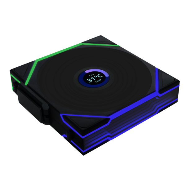 Lian-Li Fan 12RTLLCD1W1B FDB fan Black(Open Box)