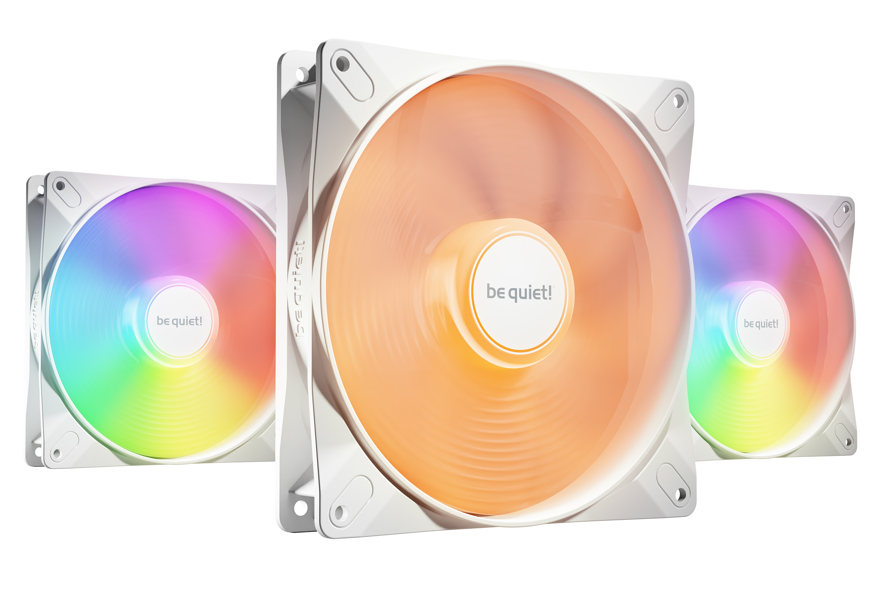 be quiet! Light Wings LX 140mm PWM High-speed ARGB Case Fan, White, 3