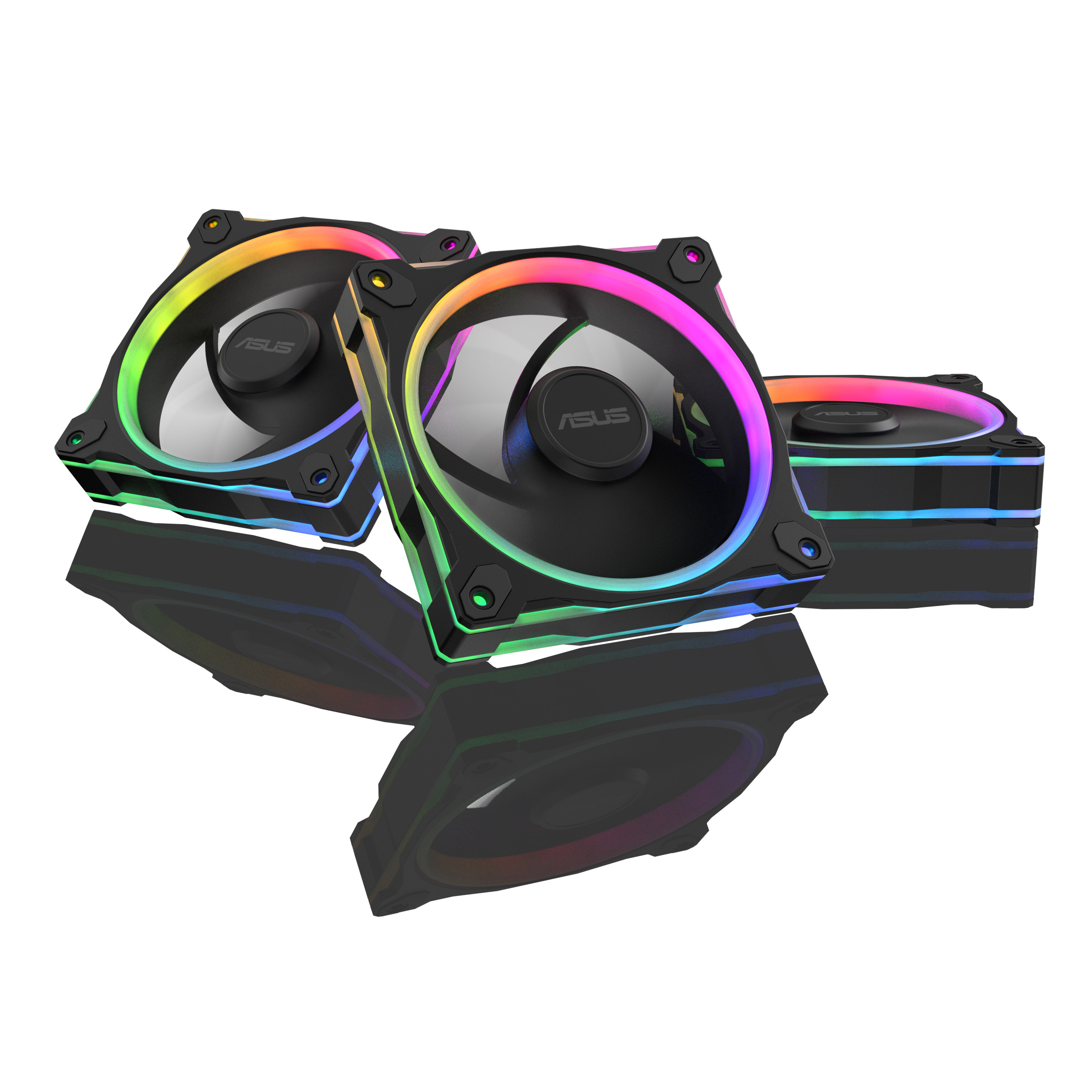 ASUS Prime MR120 120 mm Renversé Ventilateur Paquet de 3 Noir