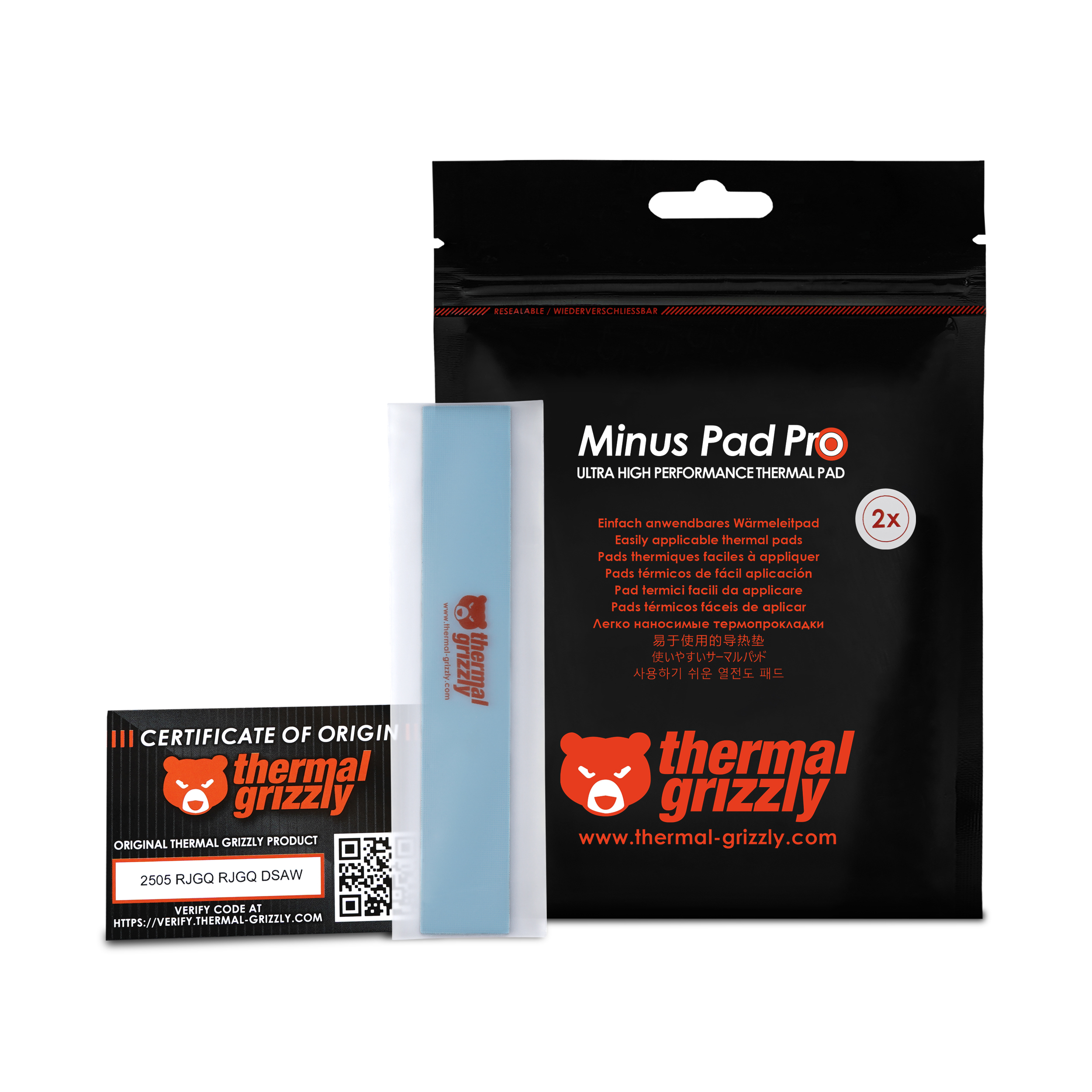 Thermal Grizzly Minus Pad Pro - 120x20x1,0 mm 2 pcs
