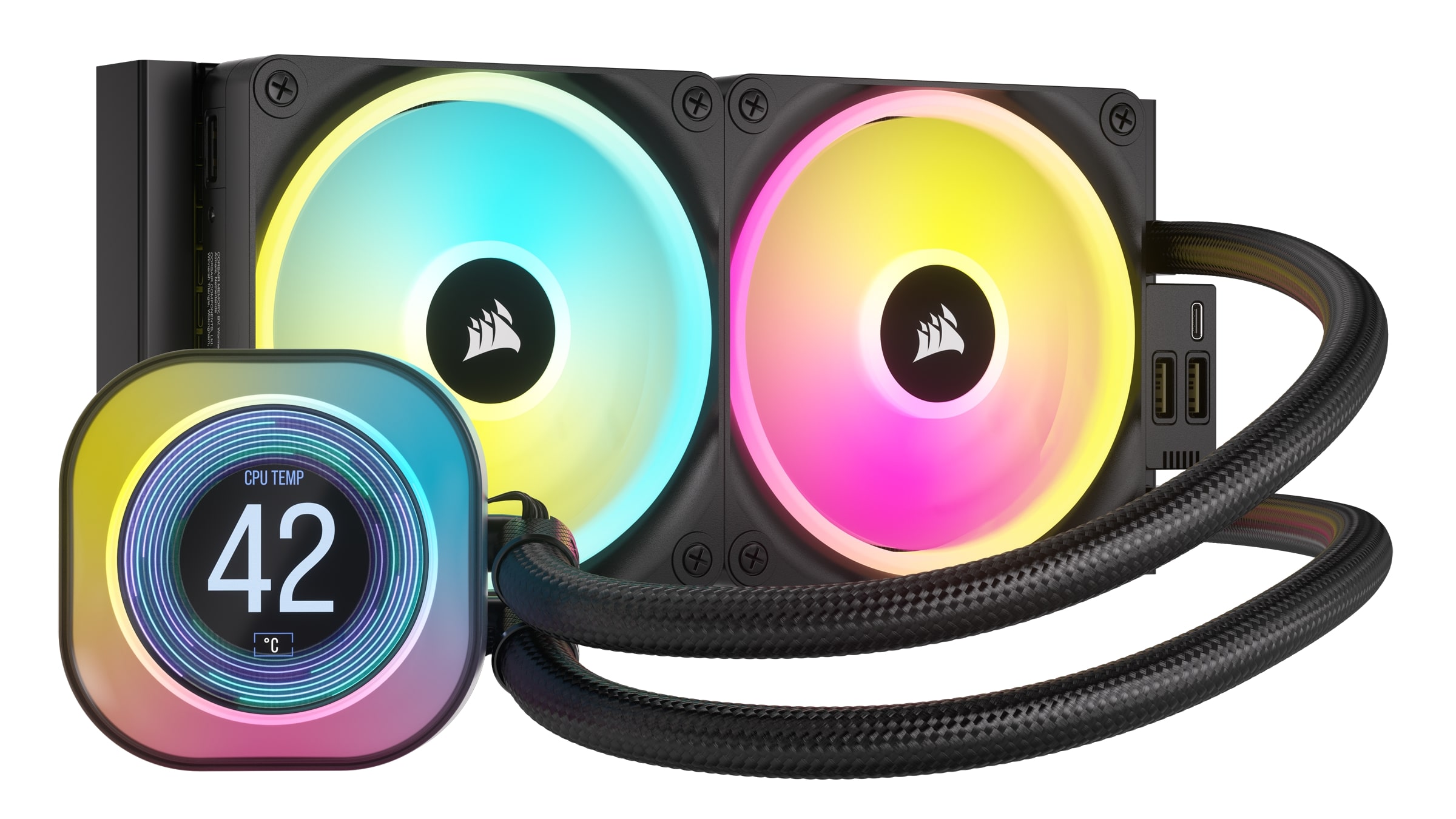 CORSAIR iCUE LINK H100i LCD 240mm AIO Liquid CPU Cooler