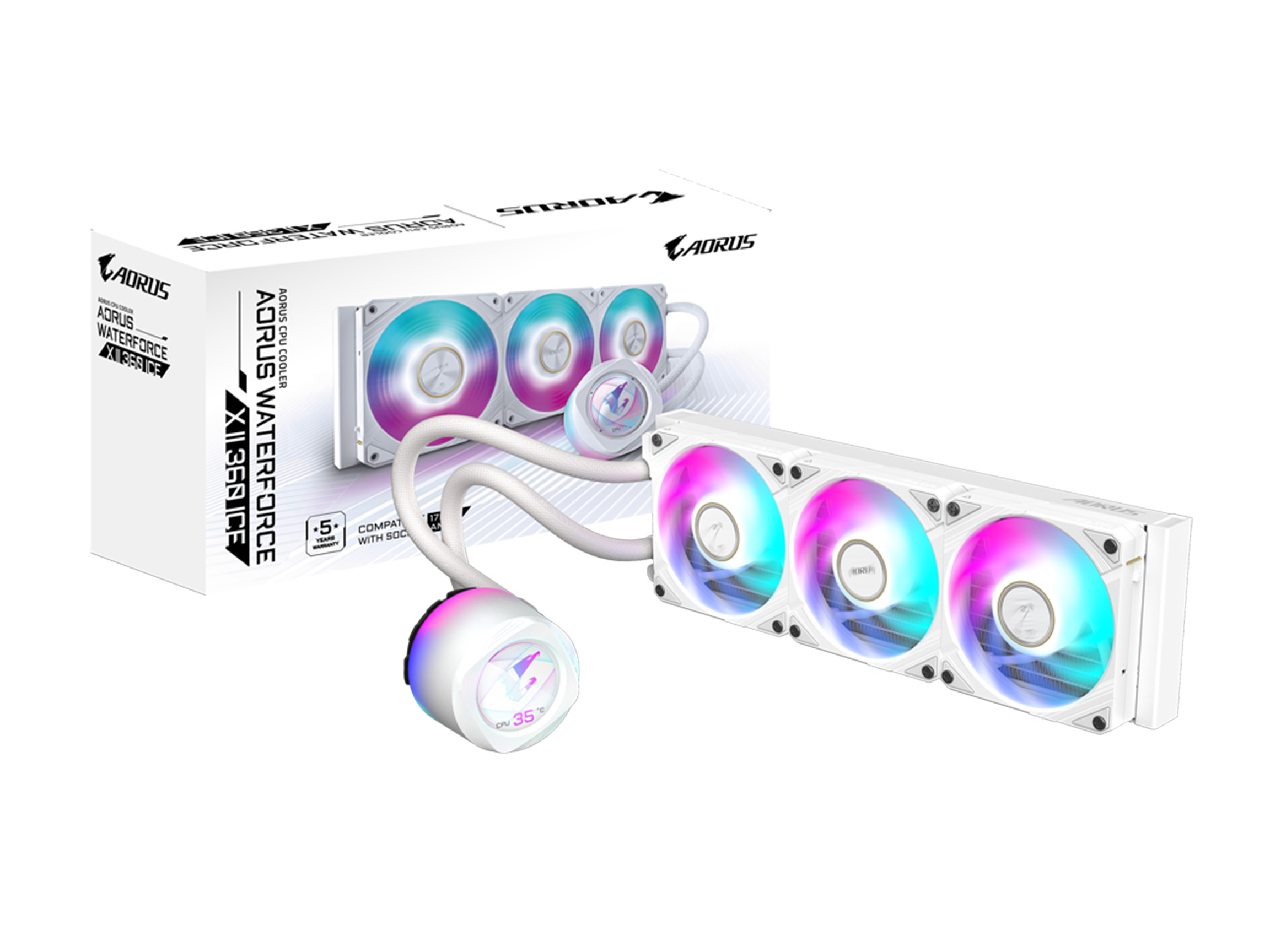 Gigabyte AORUS WATERFORCE X II 360 ICE Liquid CPU Cooler