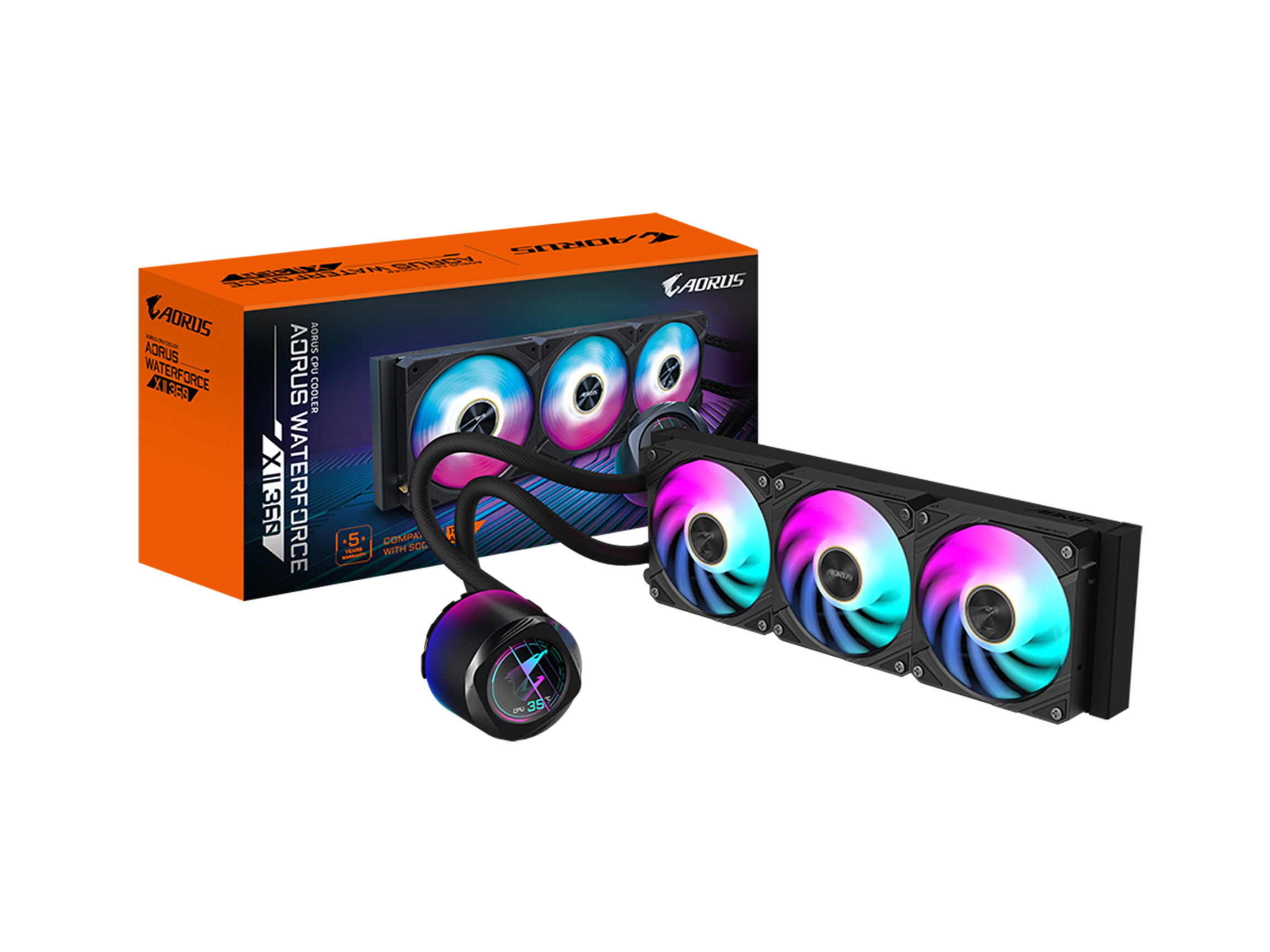 Gigabyte AORUS WATERFORCE X II 360 Liquid CPU Cooler