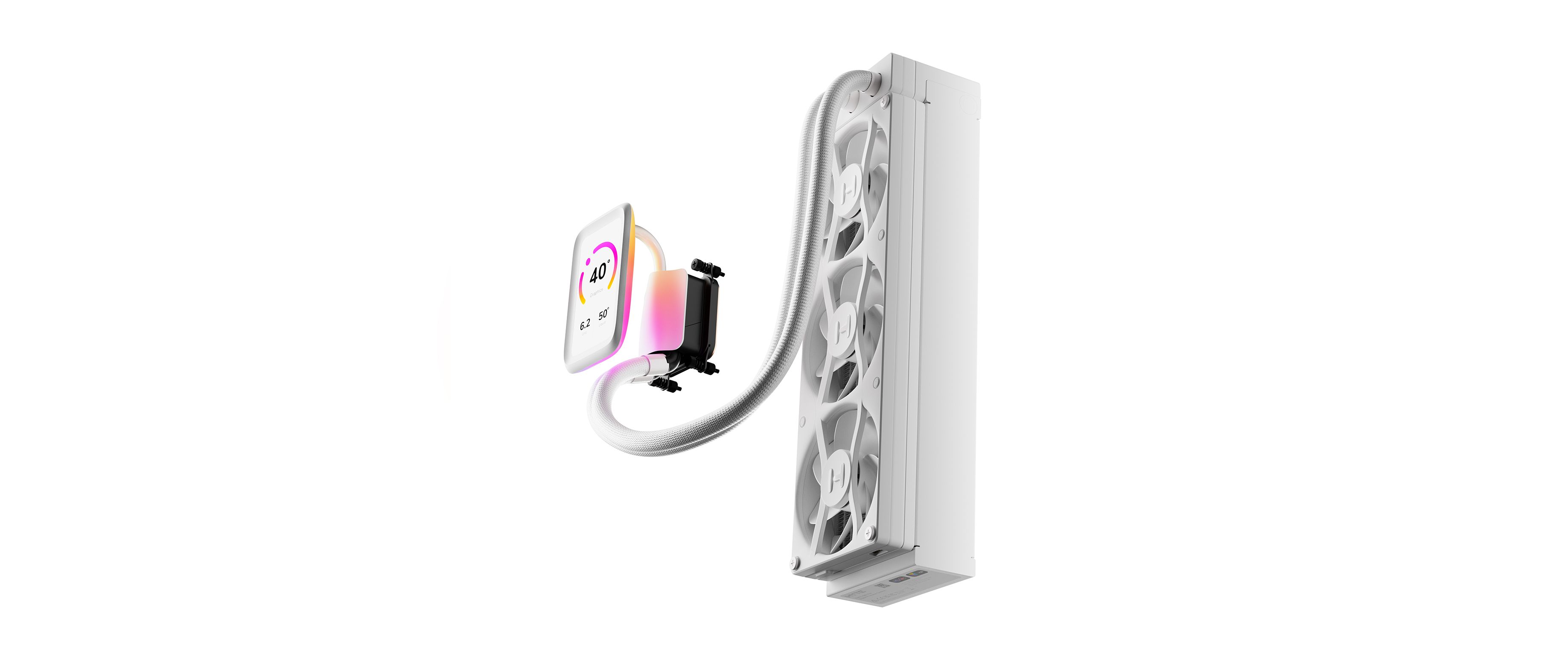 HYTE THICC Q80 TRIO 360mm Liquid Cooler White