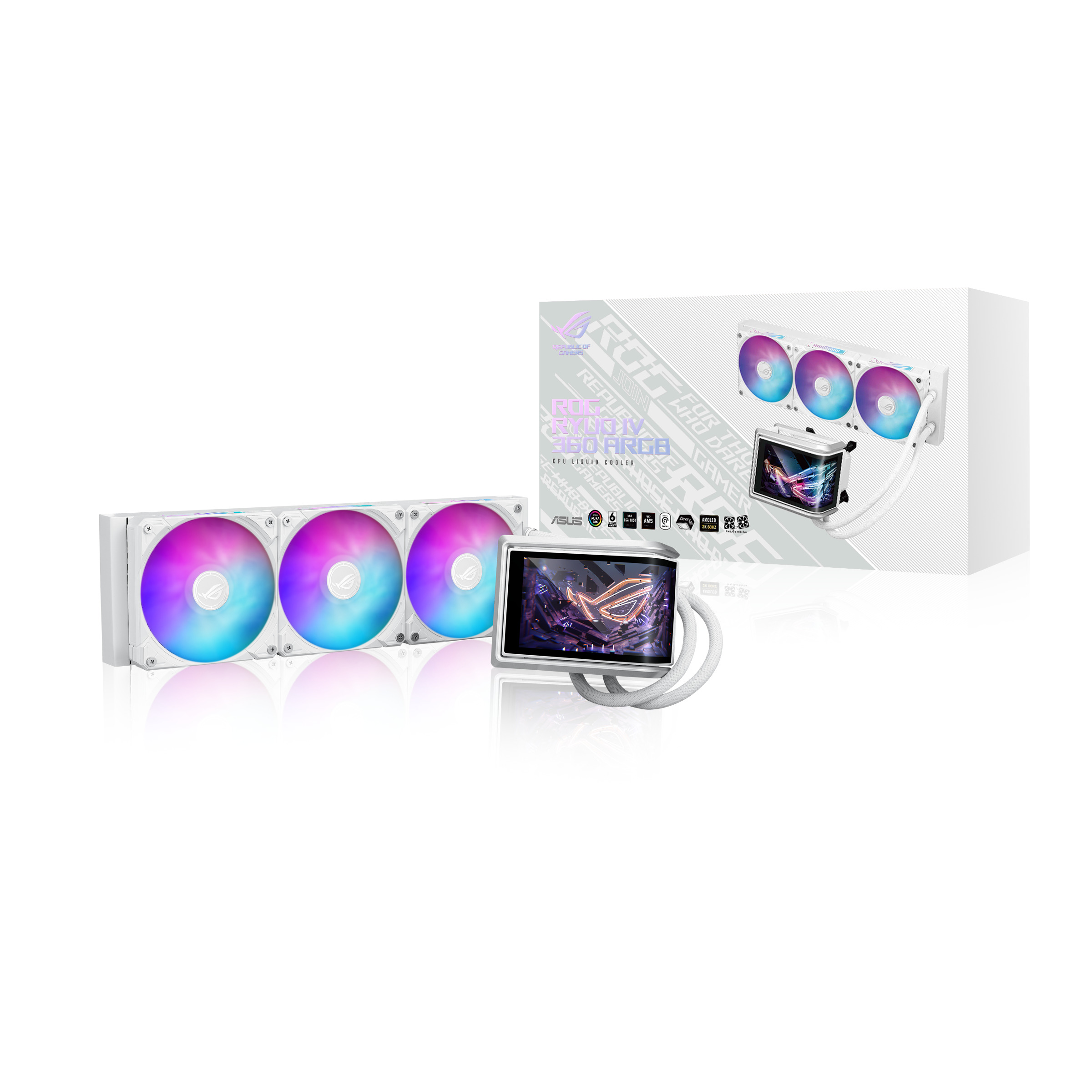 ASUS ROG RYUO IV 360 ARGB WHT 360mm Liquid Cooler White