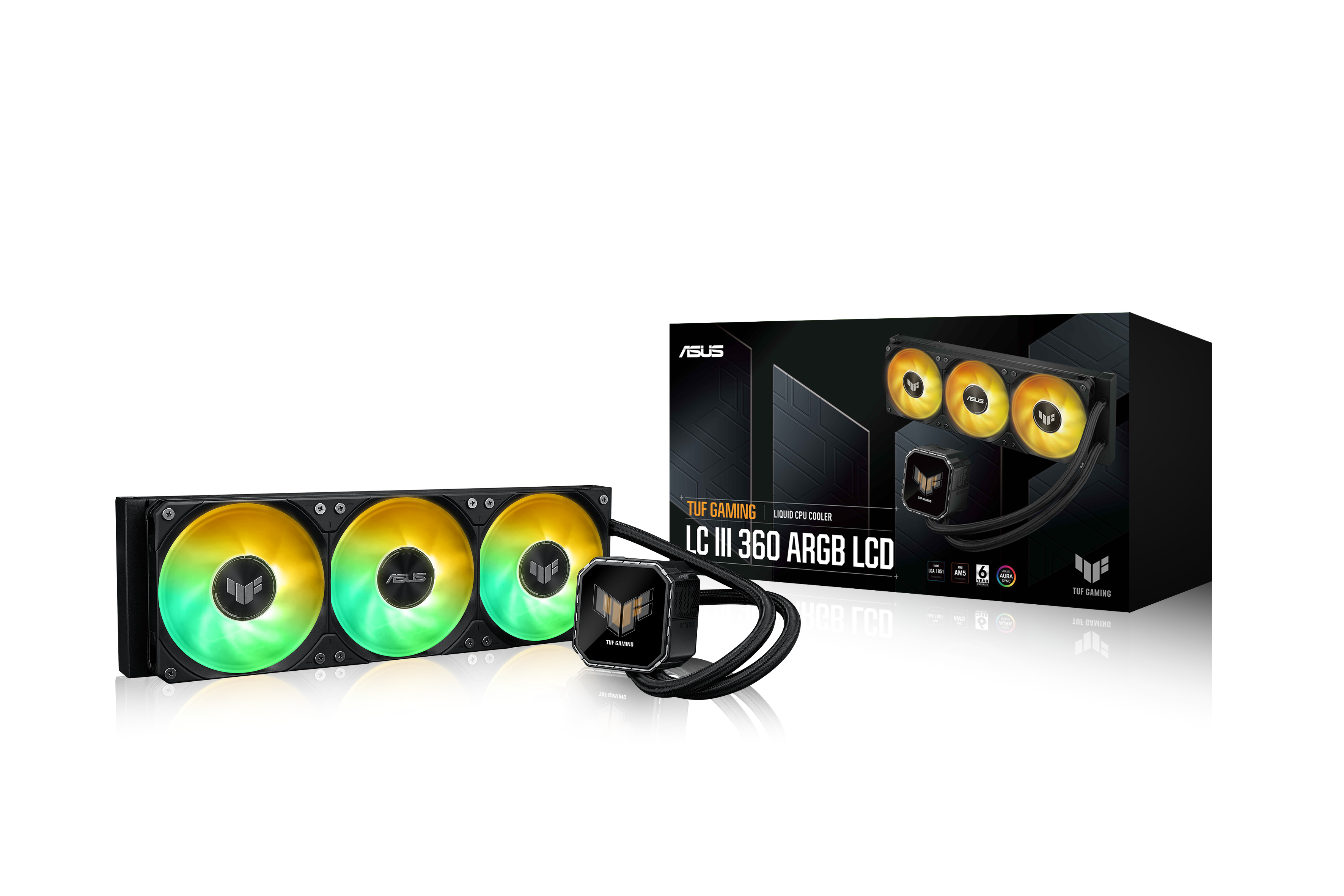 ASUS TUF Gaming LC III 360 ARGB LCD 360mm Liquid Cooler Black