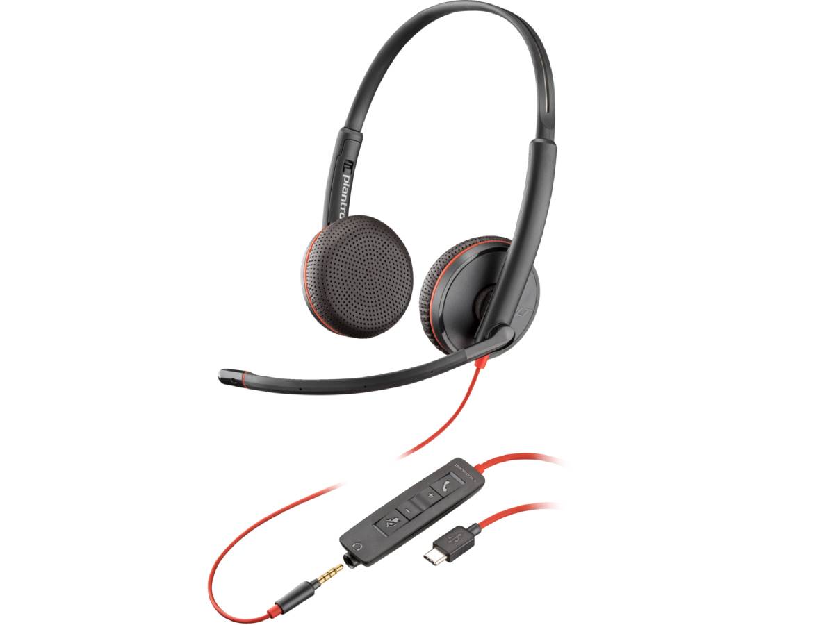 POLY BW 3225 USB-C HS +USB-C/A (BULK) - Noise and echo reduction