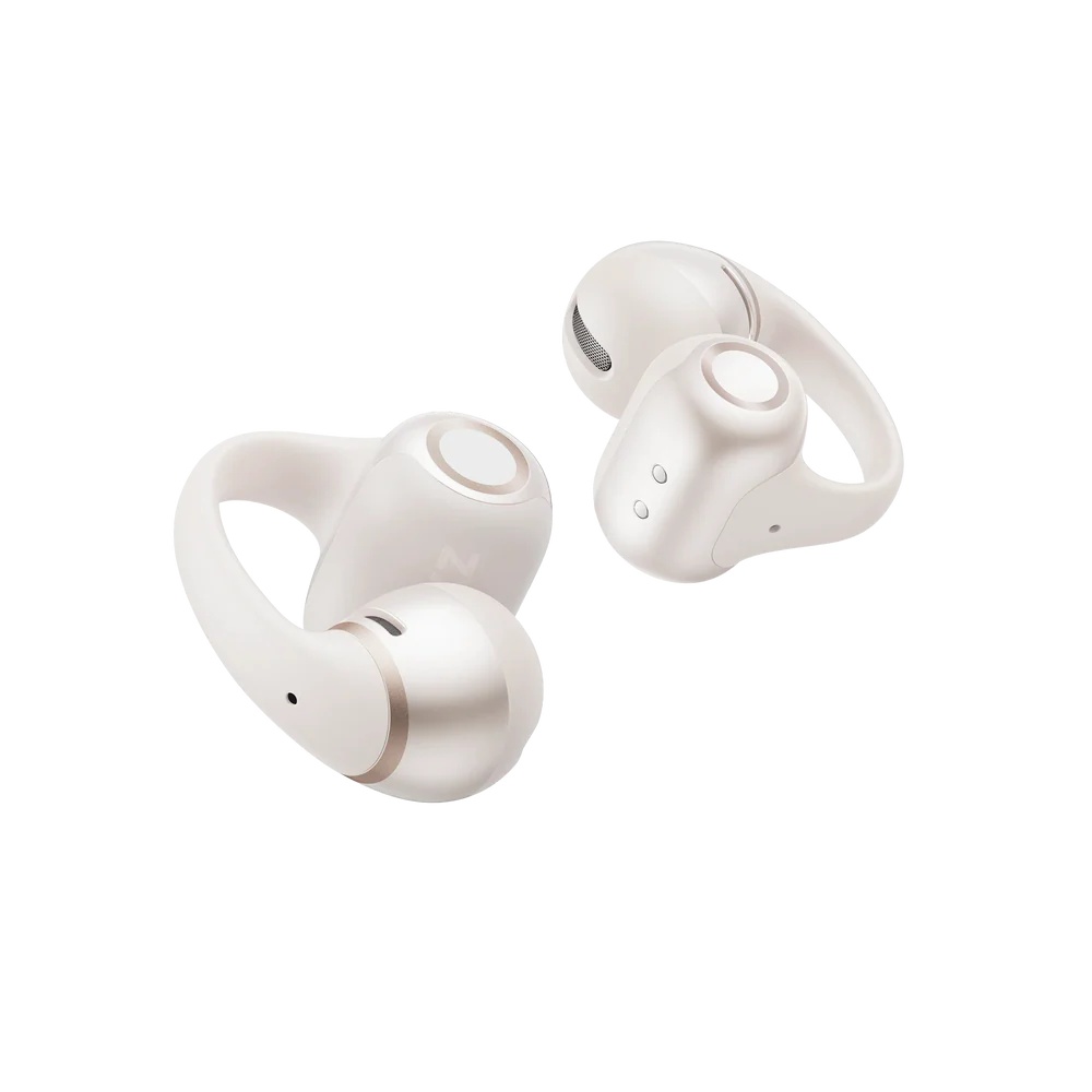 SHOKZ OpenDots 2 Open-Ear True Wireless Earbuds, Pearl White