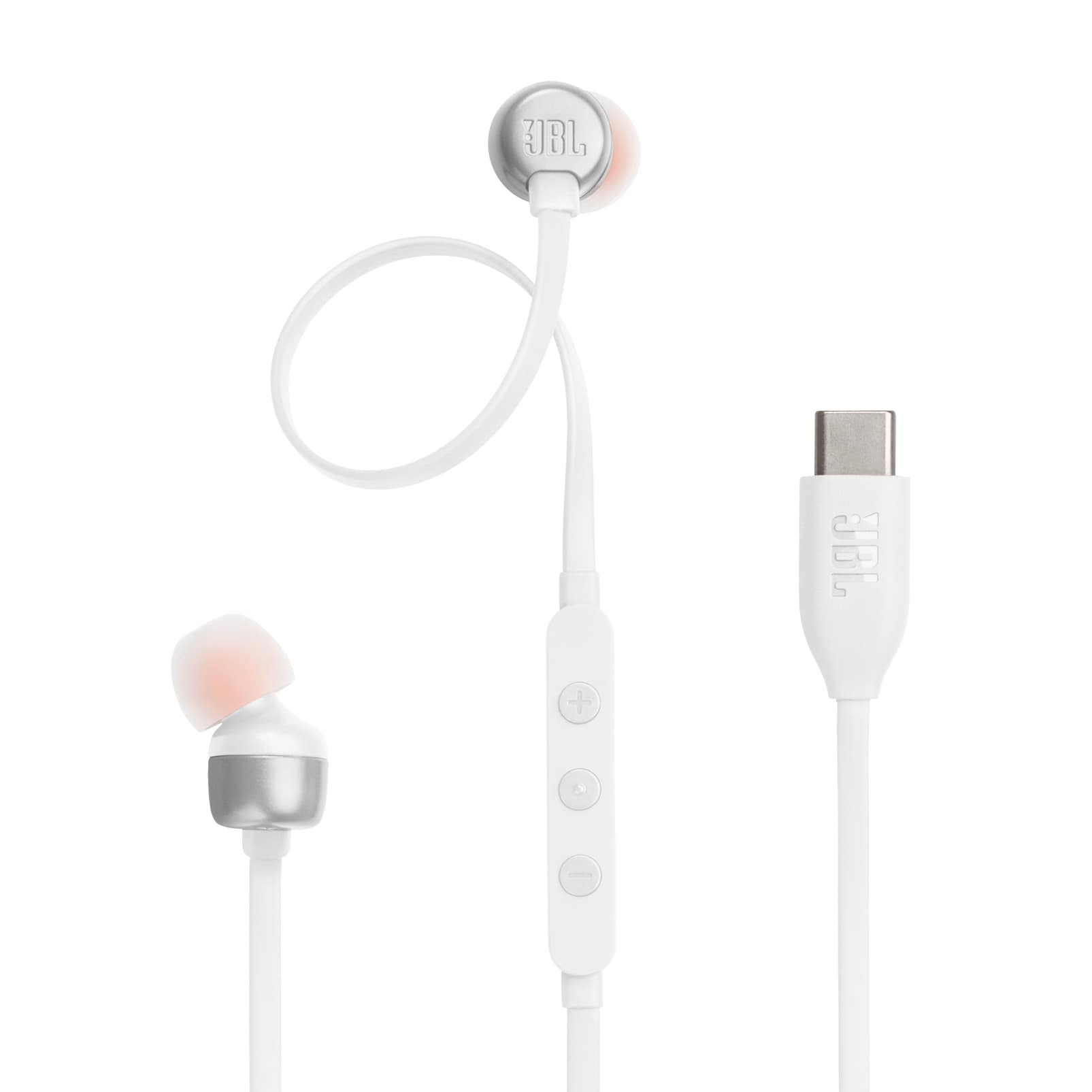JBL Tune 310C Wired In-ear USB-C Headphones, White